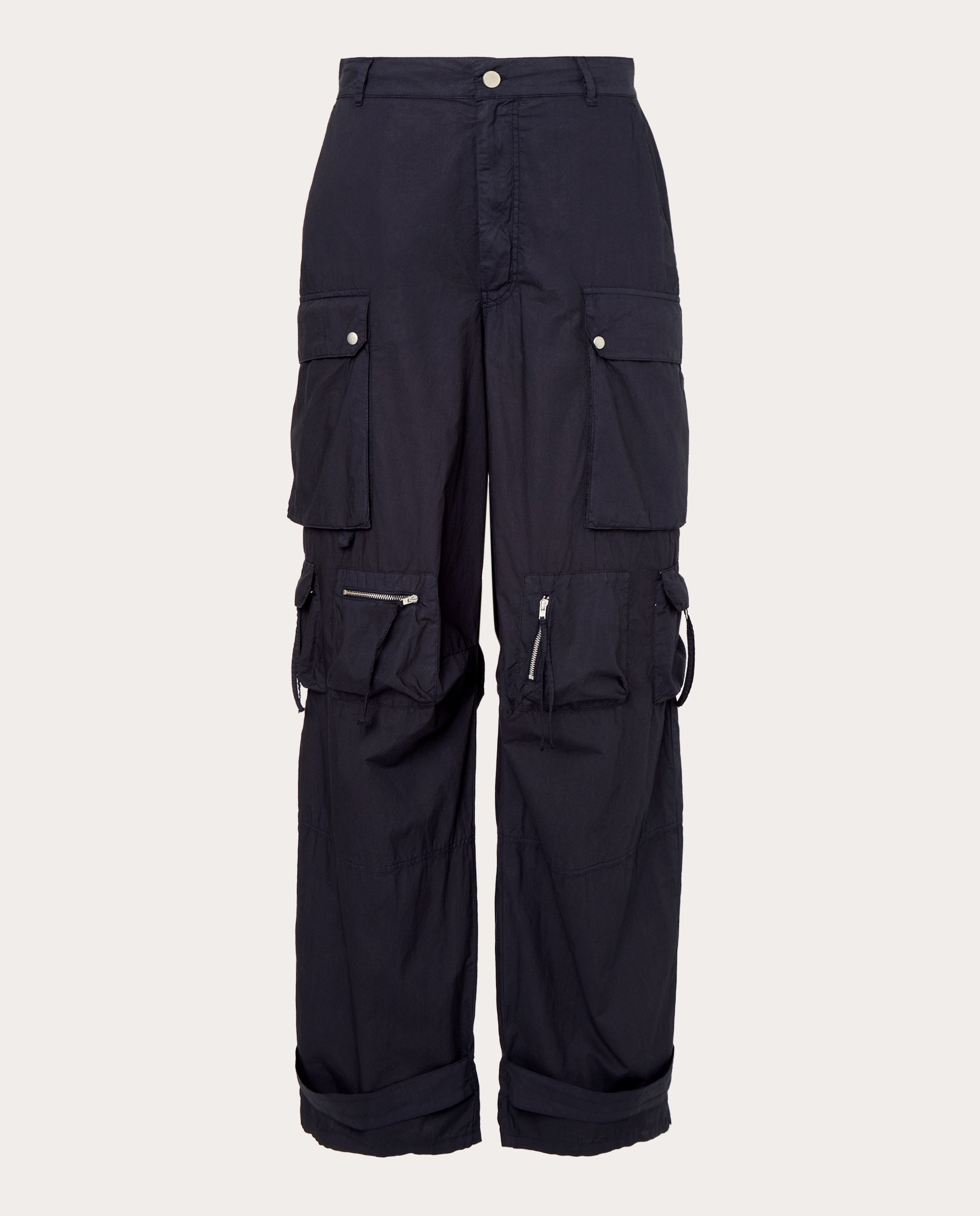 Imagen 0 de Pantalón Woe de algodón con bolsillos cargo Azul marino