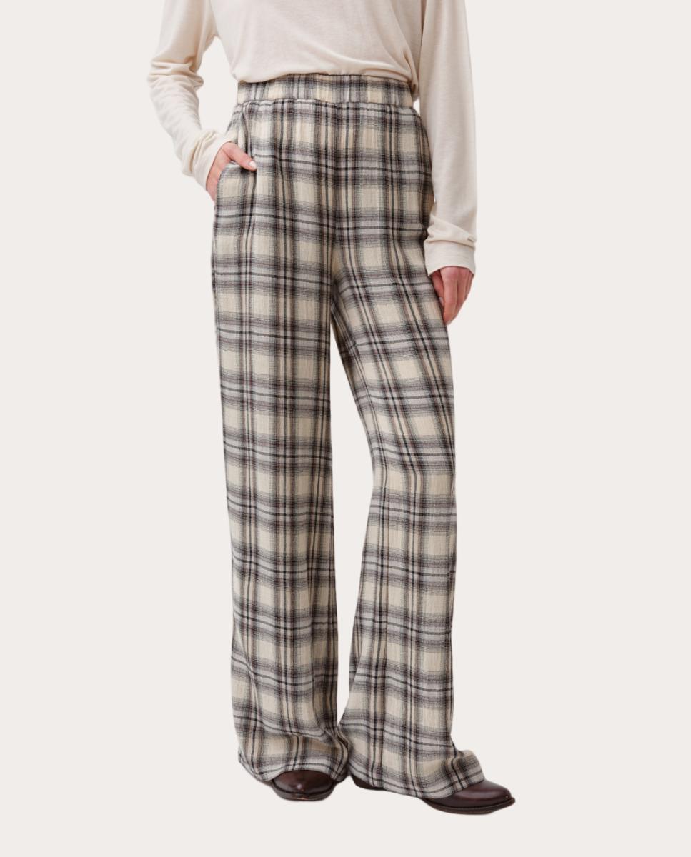 Imagen 0 de Pantalón Portorico de cuadros Crudo