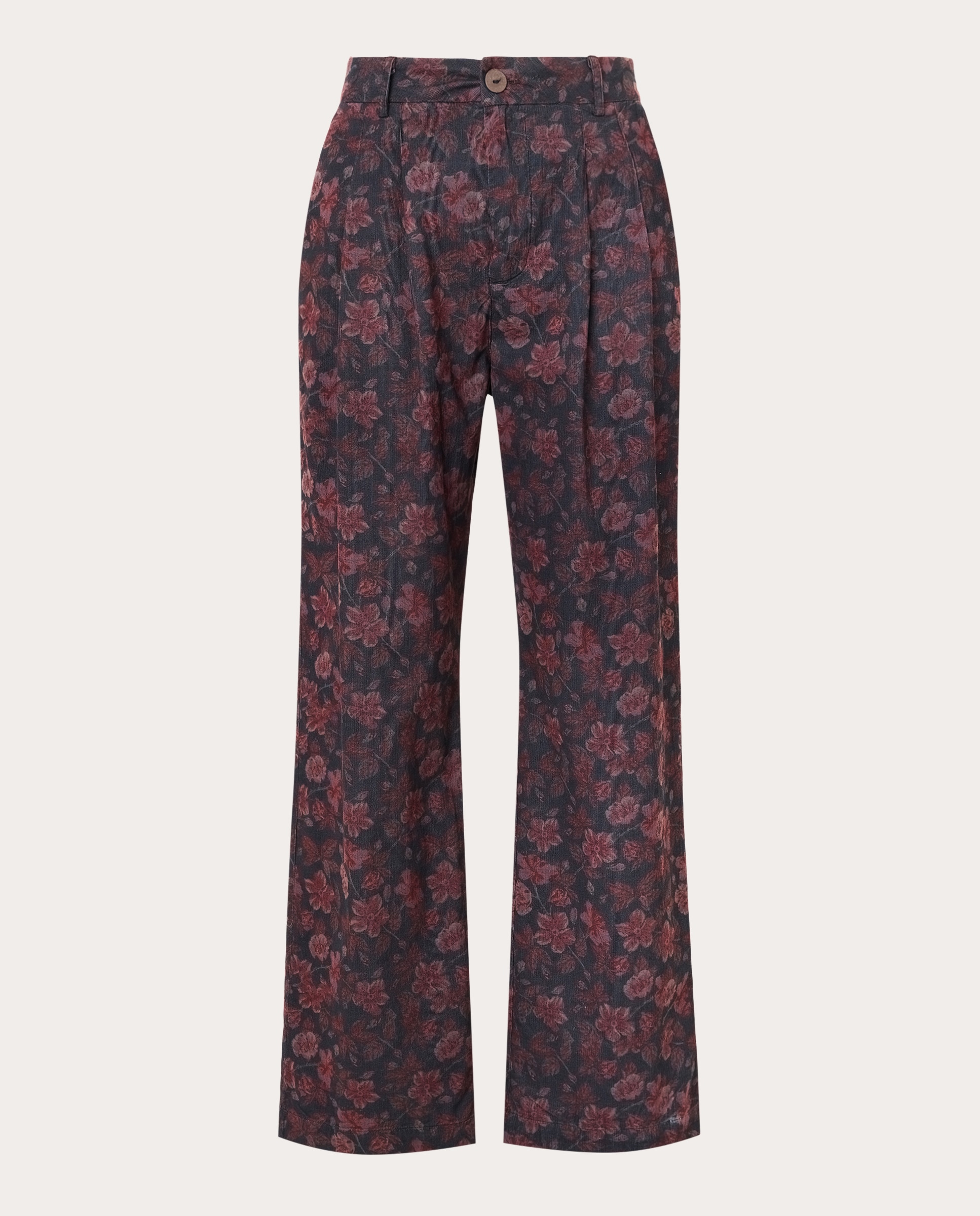 Pantalón Gordon de terciopelo - Rosa Rosa-1