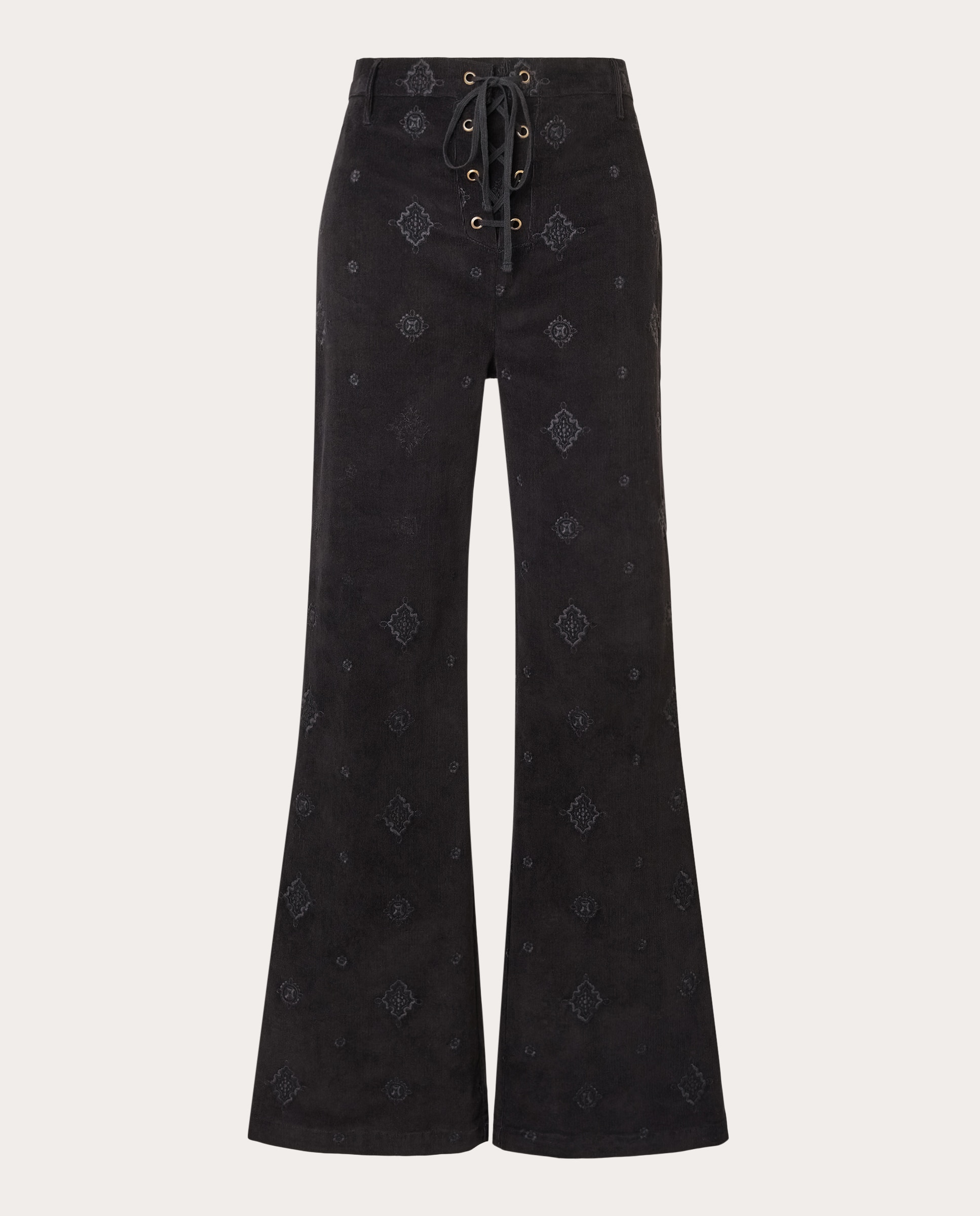 Pantalón flared Nina de pana - Negro Negro-1