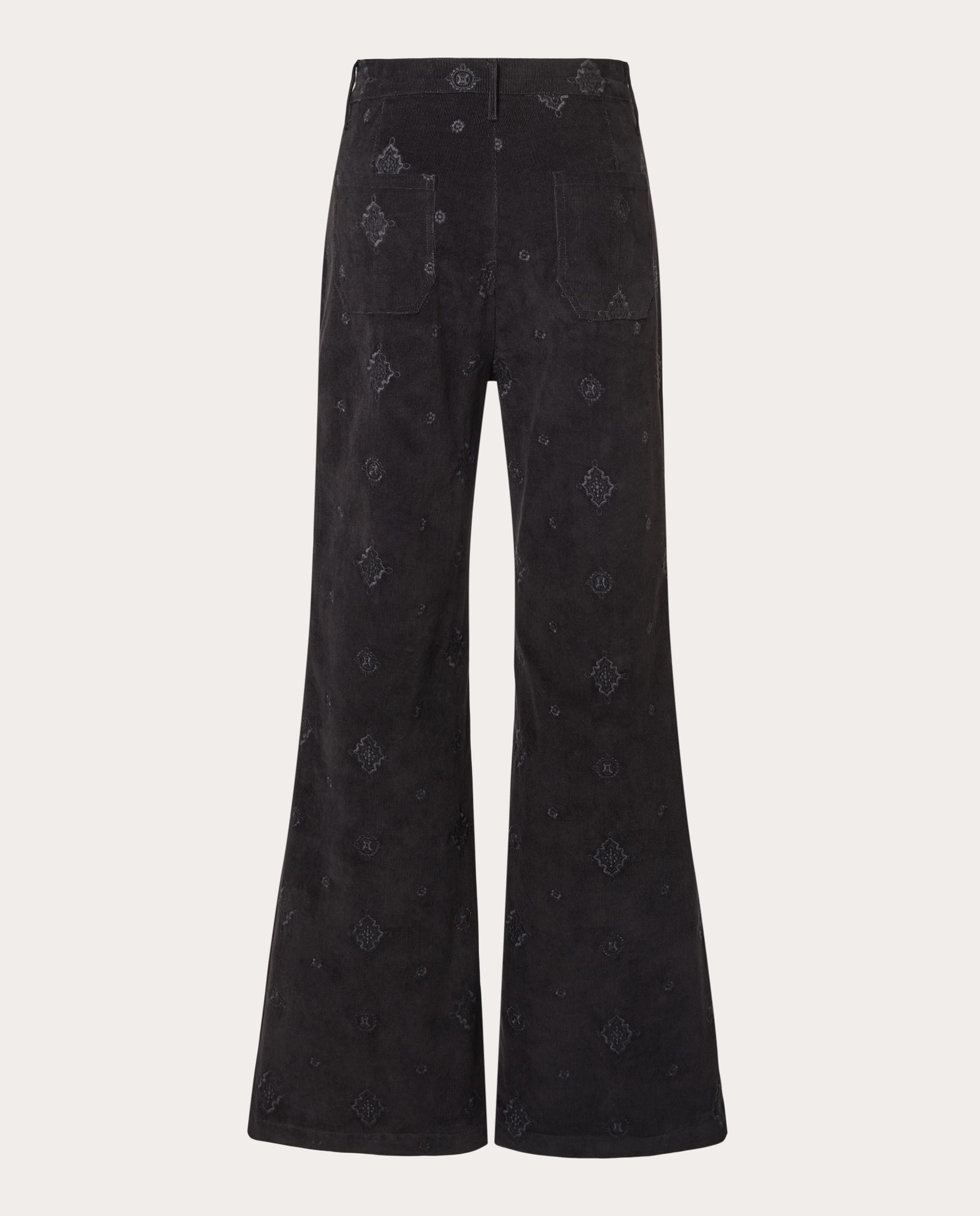 Pantalón flared Nina de pana - Negro Negro-2