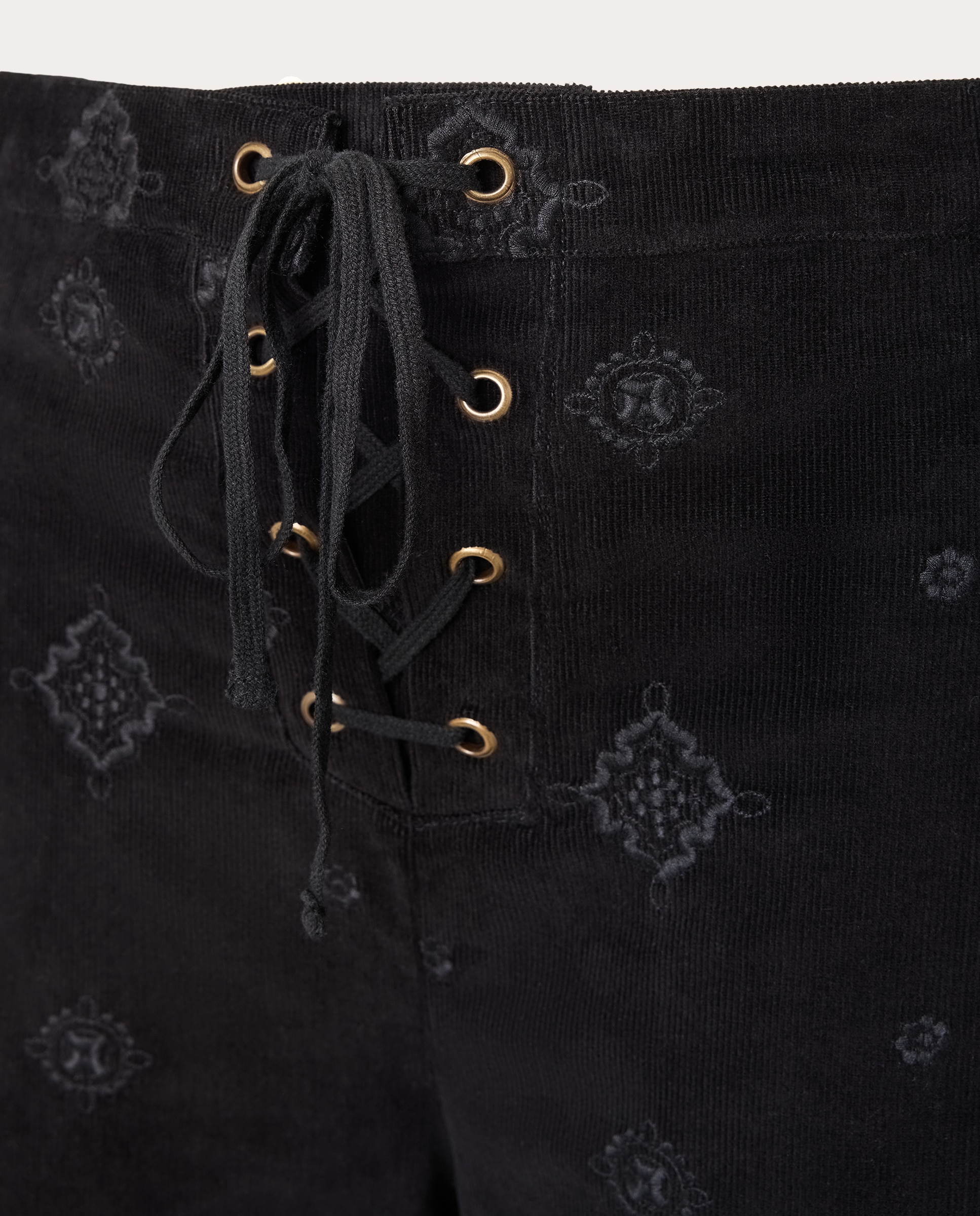 Pantalón flared Nina de pana - Negro Negro-3
