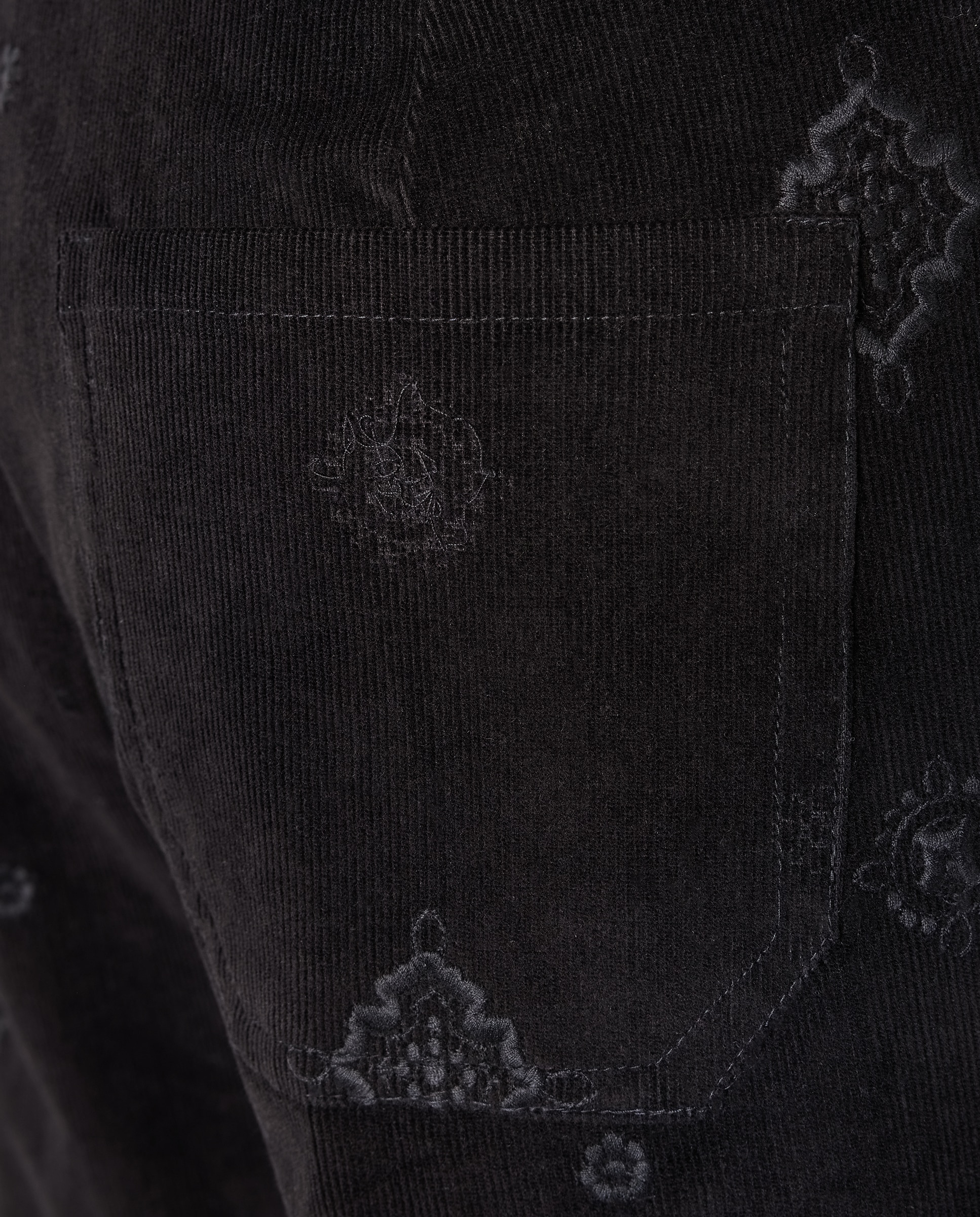 Pantalón flared Nina de pana - Negro Negro-5