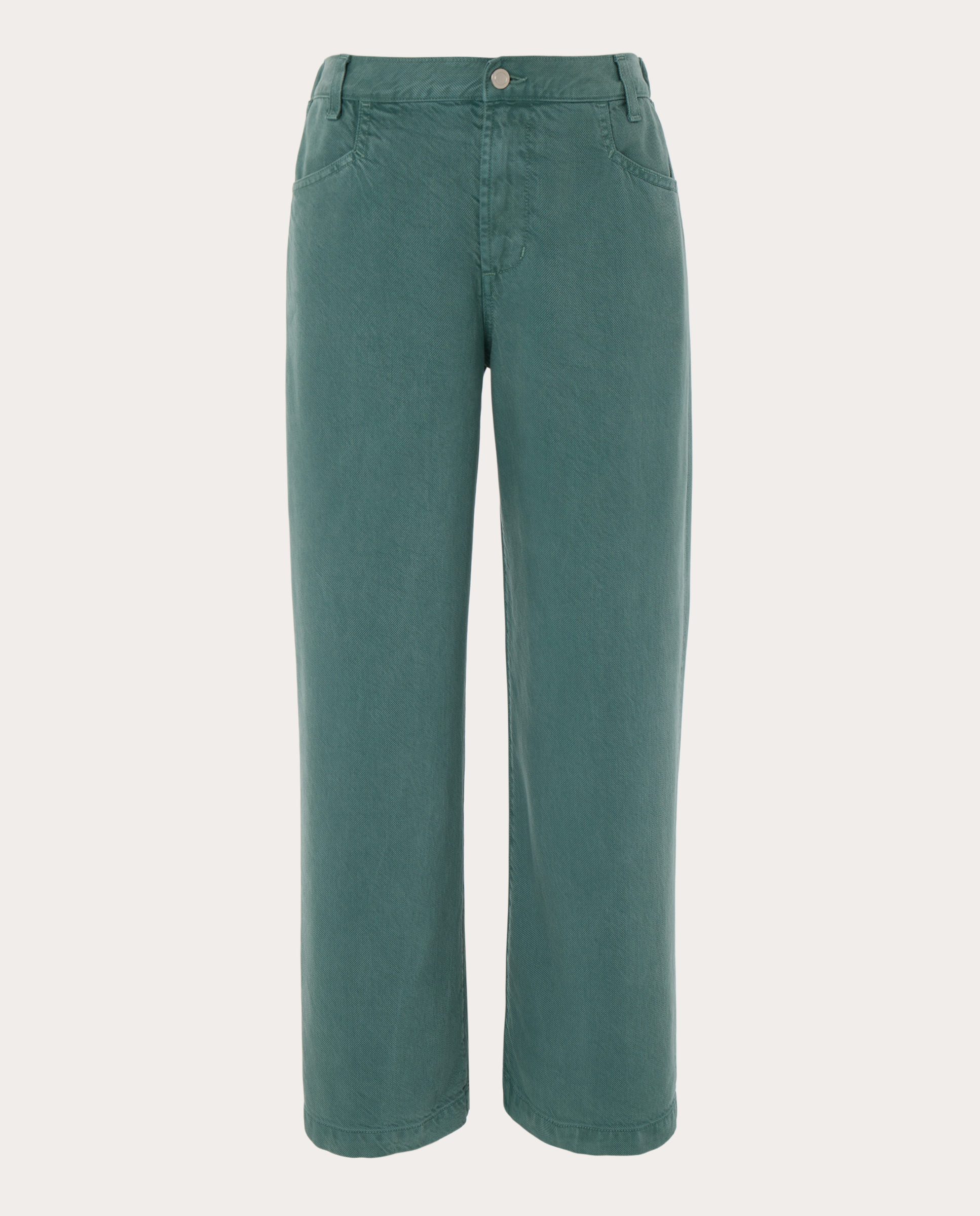 Pantalón vaquero recto Verde-1