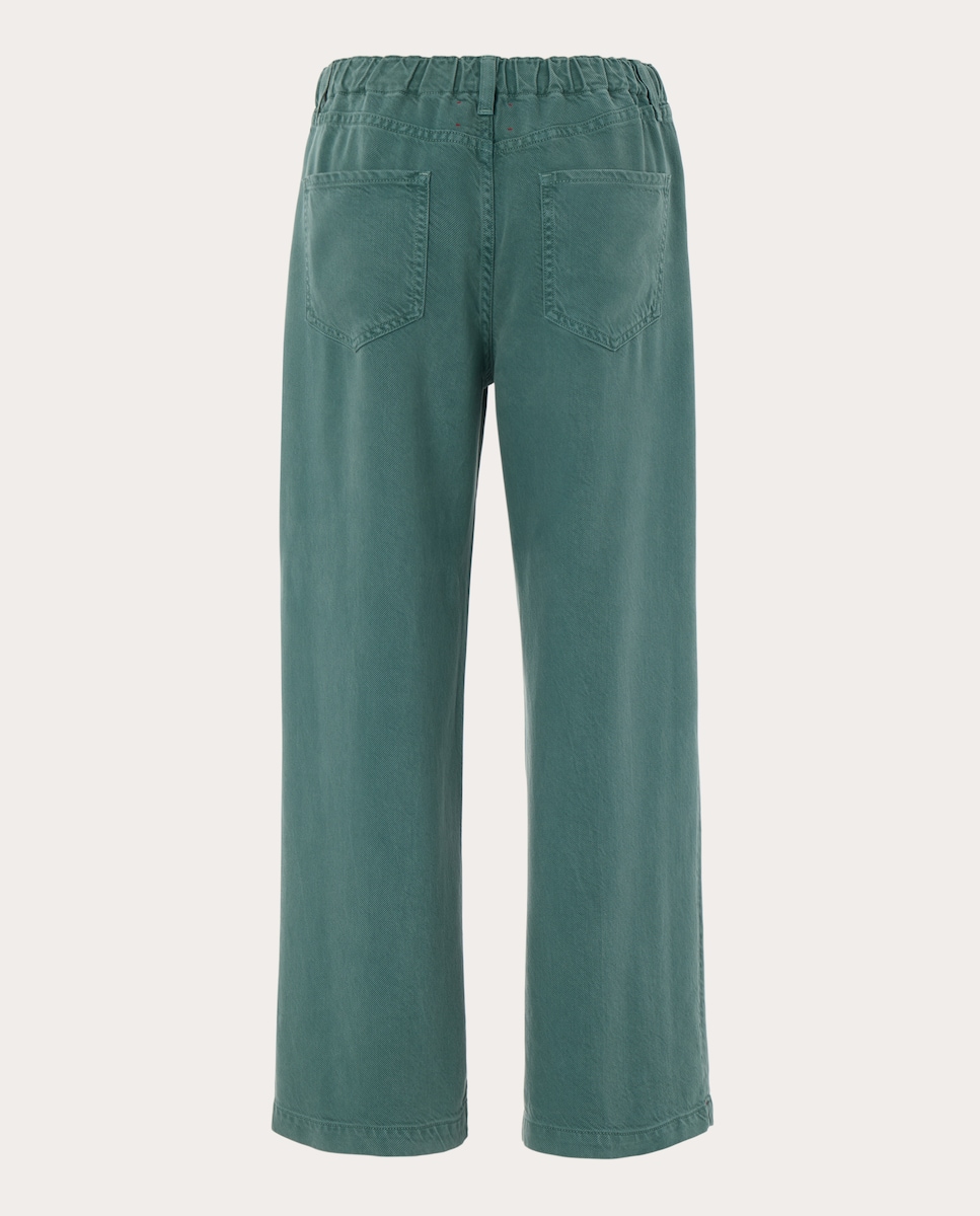 Pantalón vaquero recto Verde-2