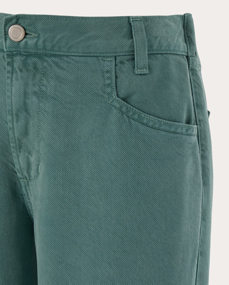 Pantalón vaquero recto Verde-3