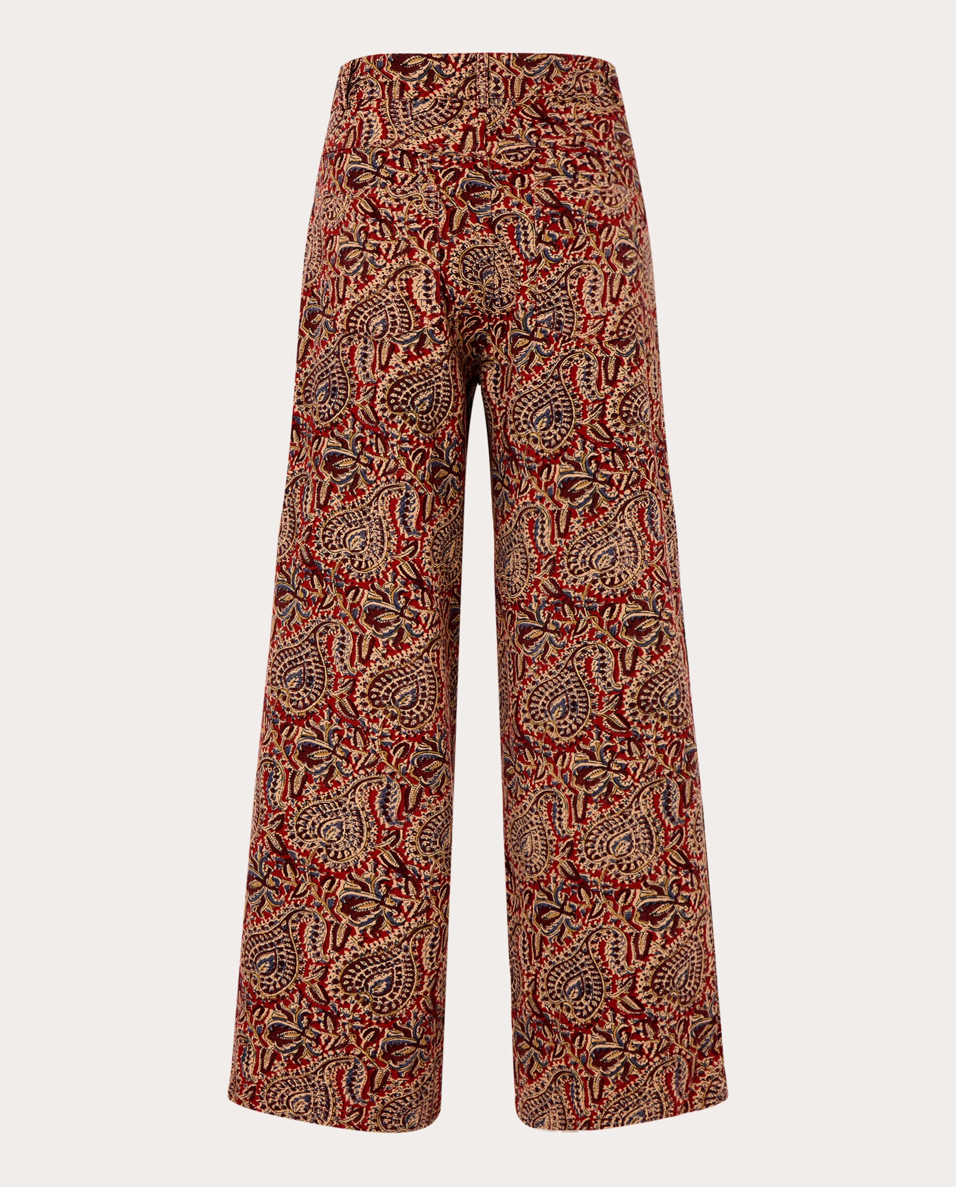 Calças Regular Jimmy de Algodão Vermelho-2