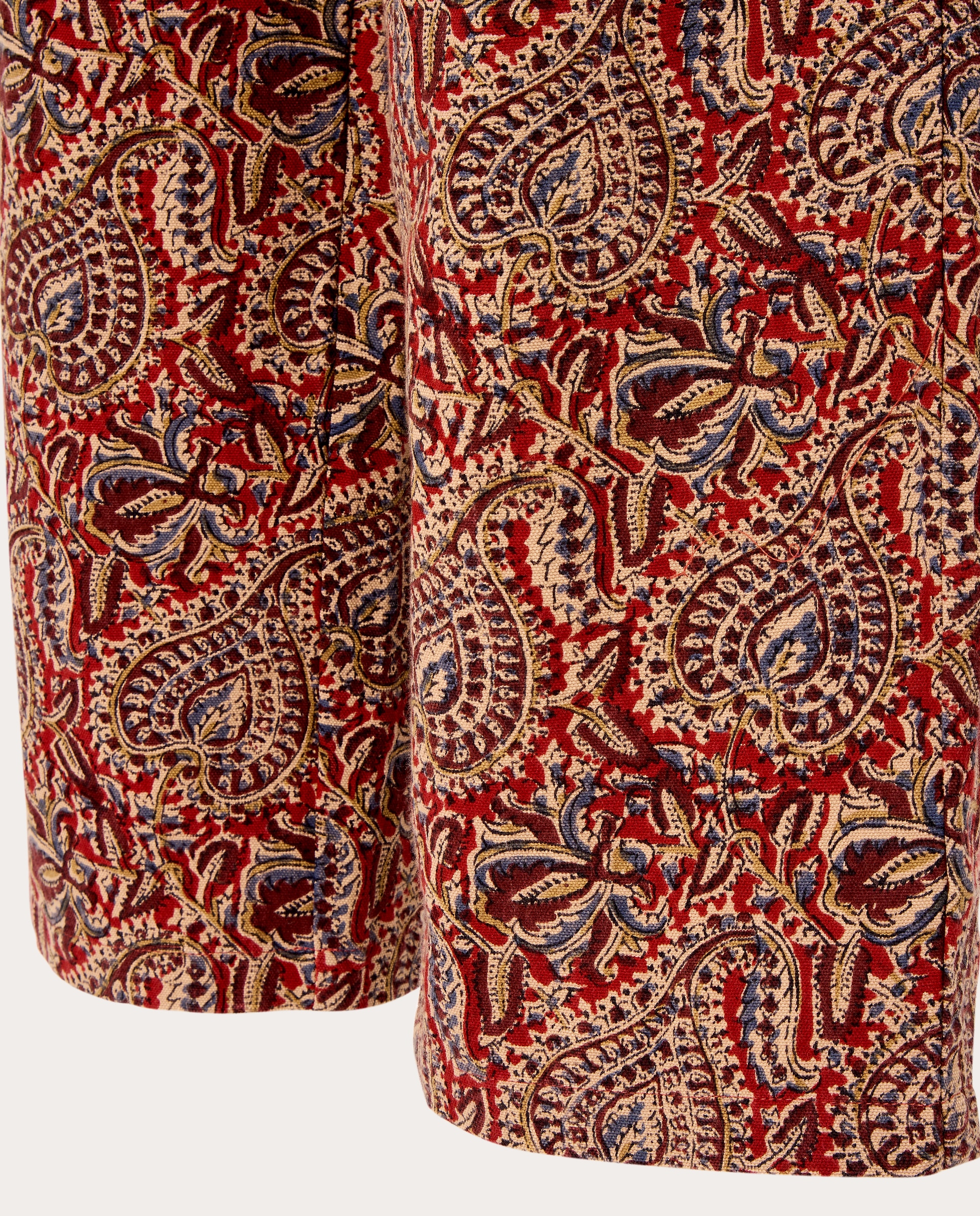 Calças Regular Jimmy de Algodão Vermelho-5