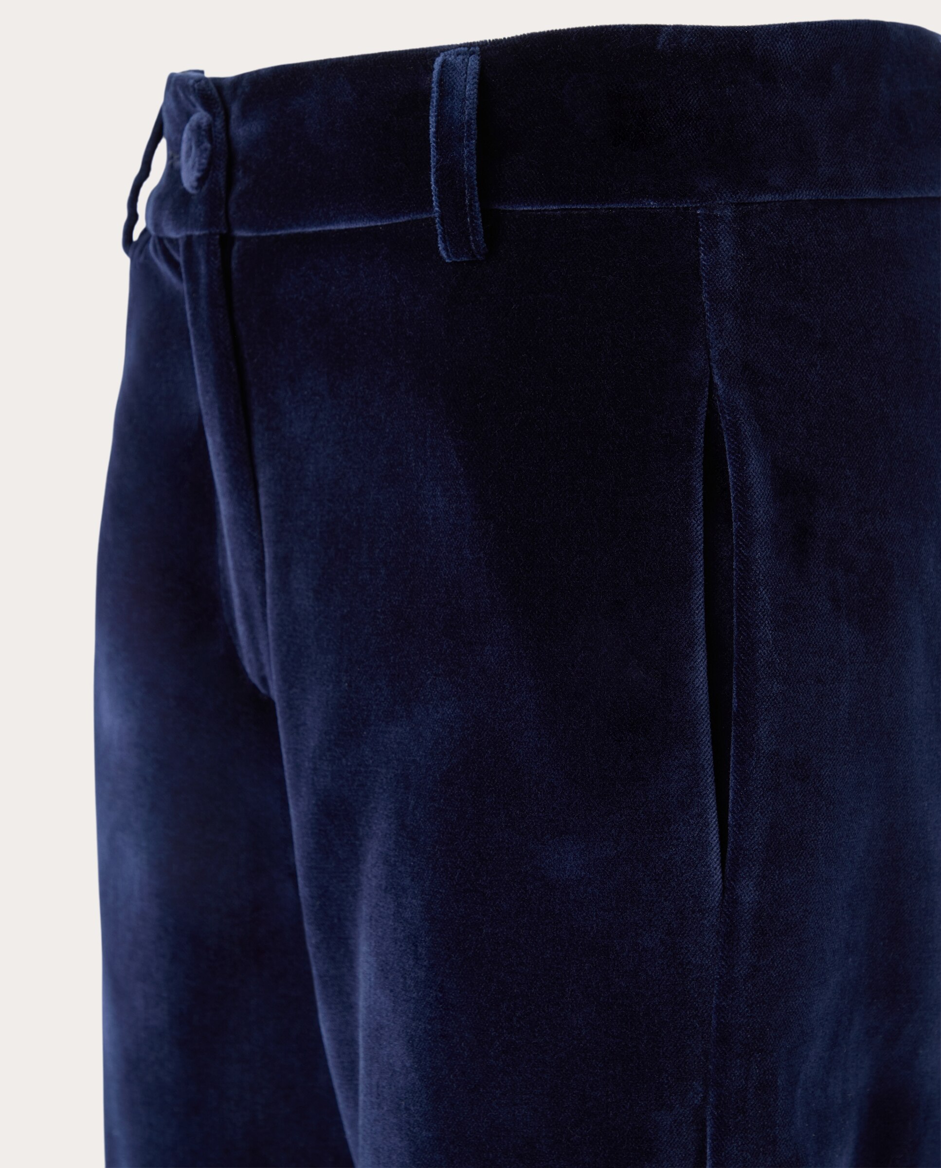 Pantalón Garnet Marlow recto de terciopelo - Azul Azul-3