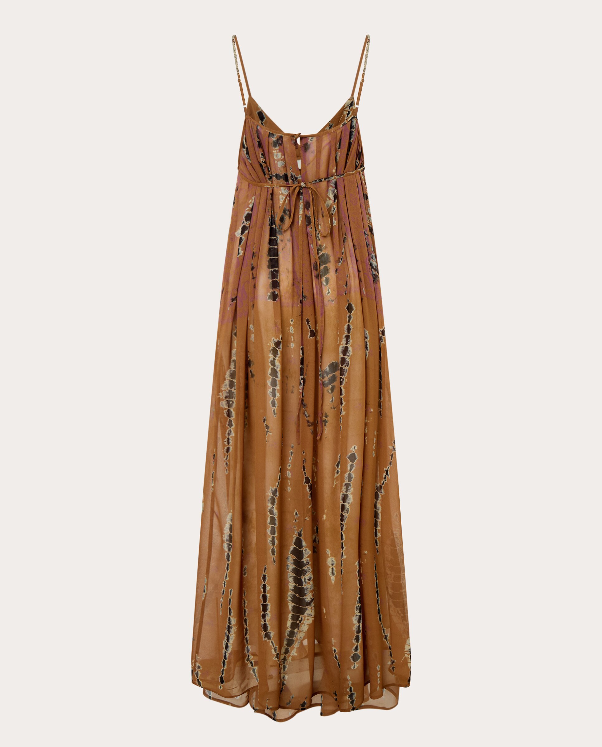 Imagen 2 de Vestido largo Noctiluca vaporoso - Marrón Marrón