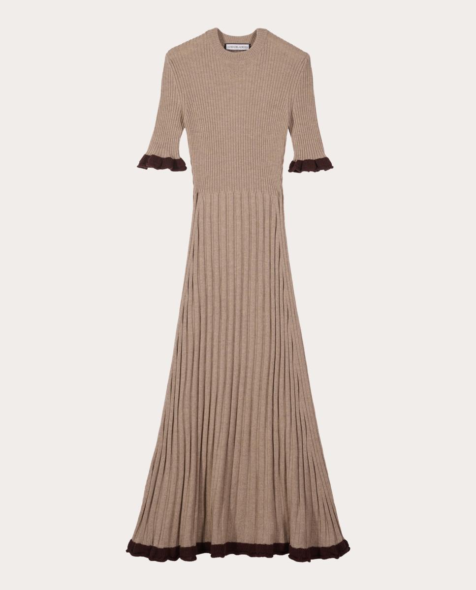 Vestido largo Magda - Beige Beige-1