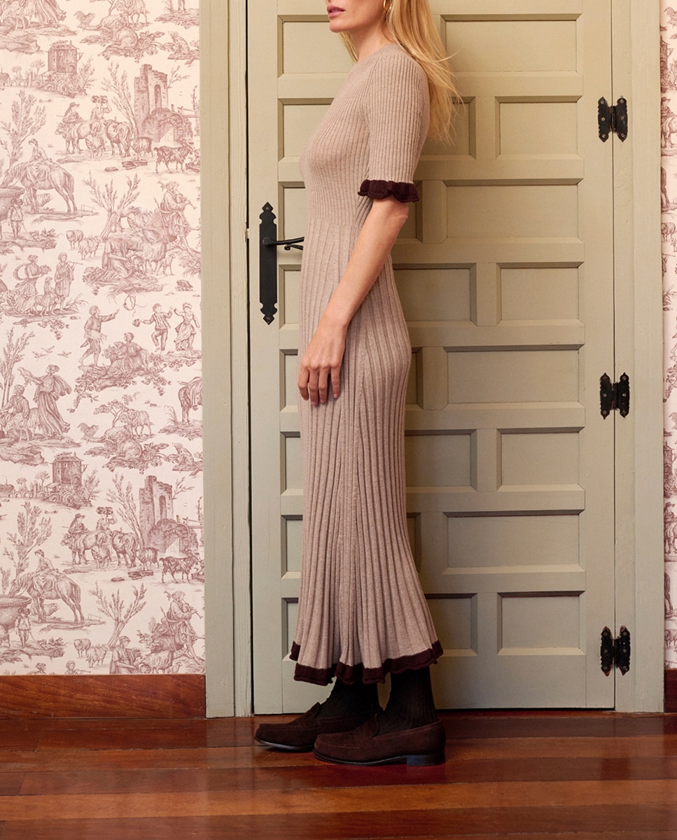Vestido largo Magda - Beige Beige-3