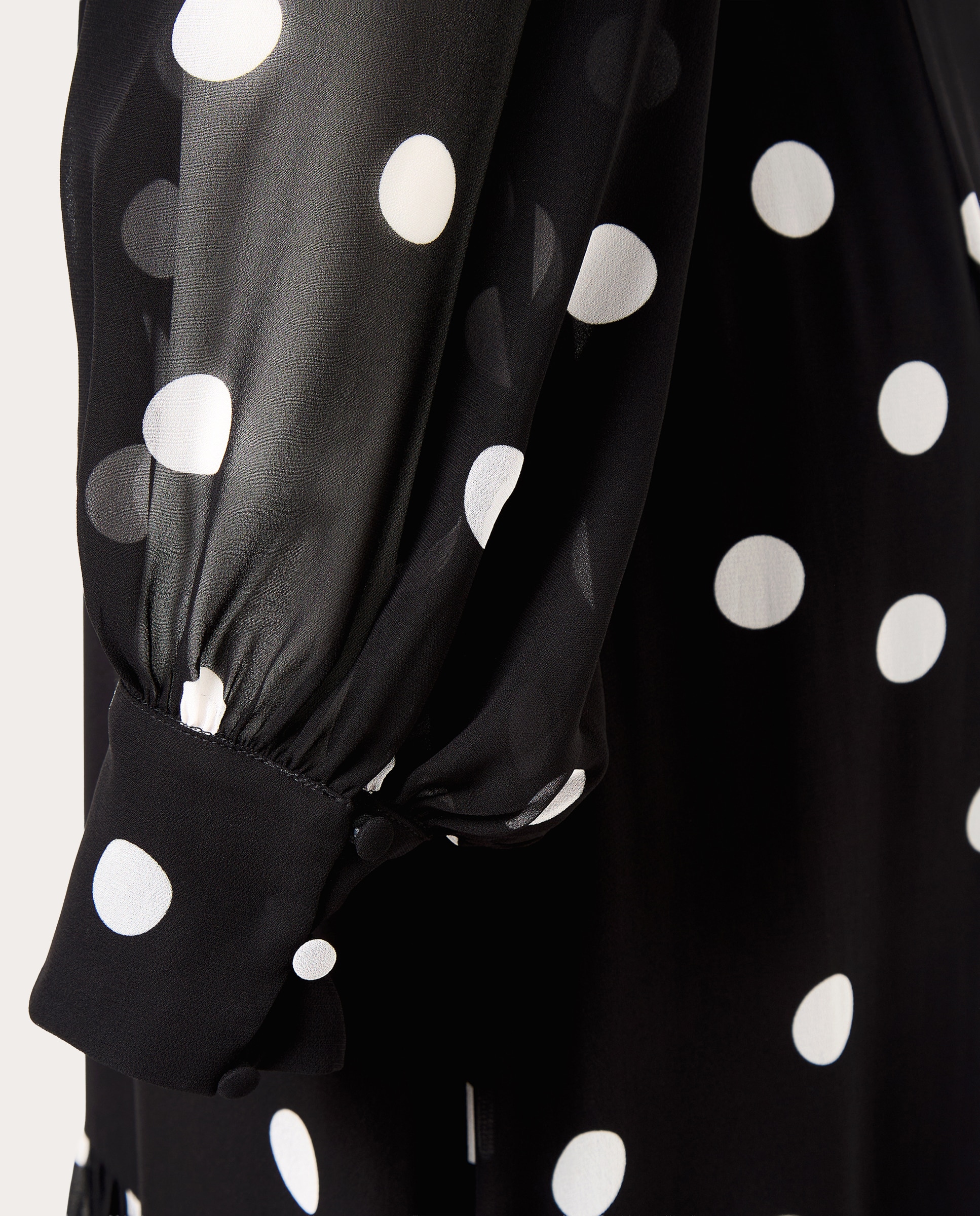 Imagen 4 de Vestido largo Elsie Georgette - Negro Negro
