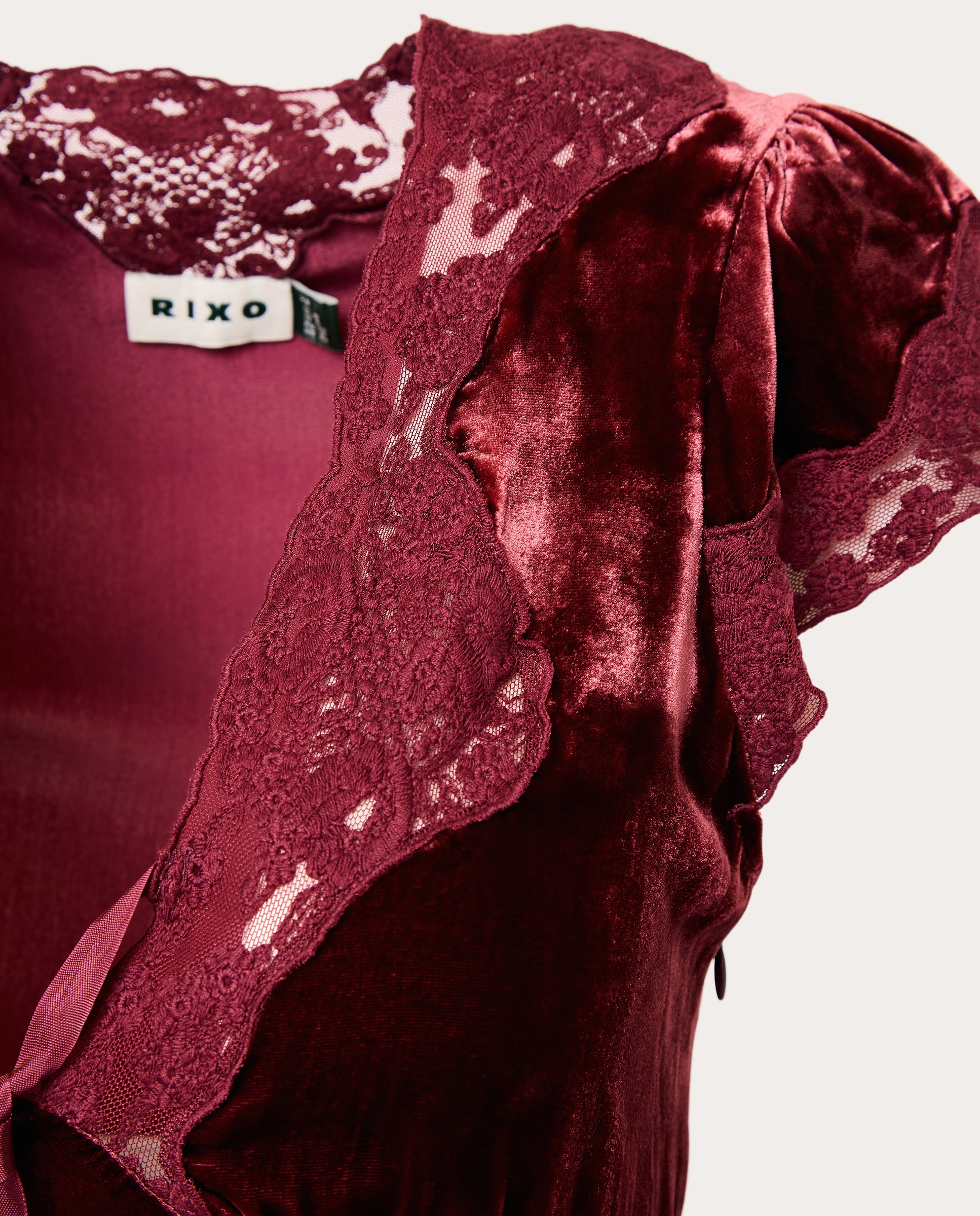 Imagen 3 de Vestido largo Armari de terciopelo - Burdeos Burdeos