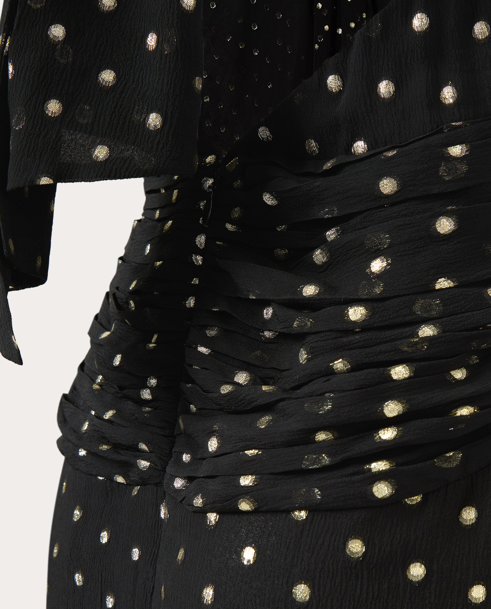 Imagen 6 de Vestido largo Alaina de lunares - Negro Negro