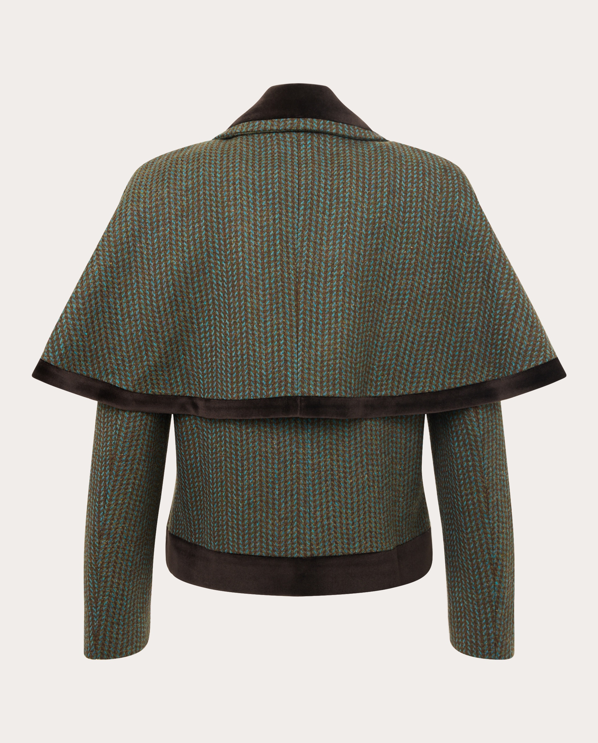 Imagen 2 de Chaqueta capa Chelsea de lana - Verde Verde