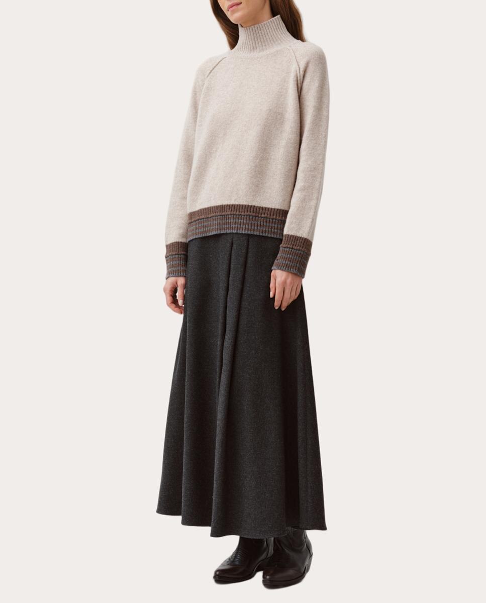 Camisola de Malha Paliamo de Lã Merino Cru-2