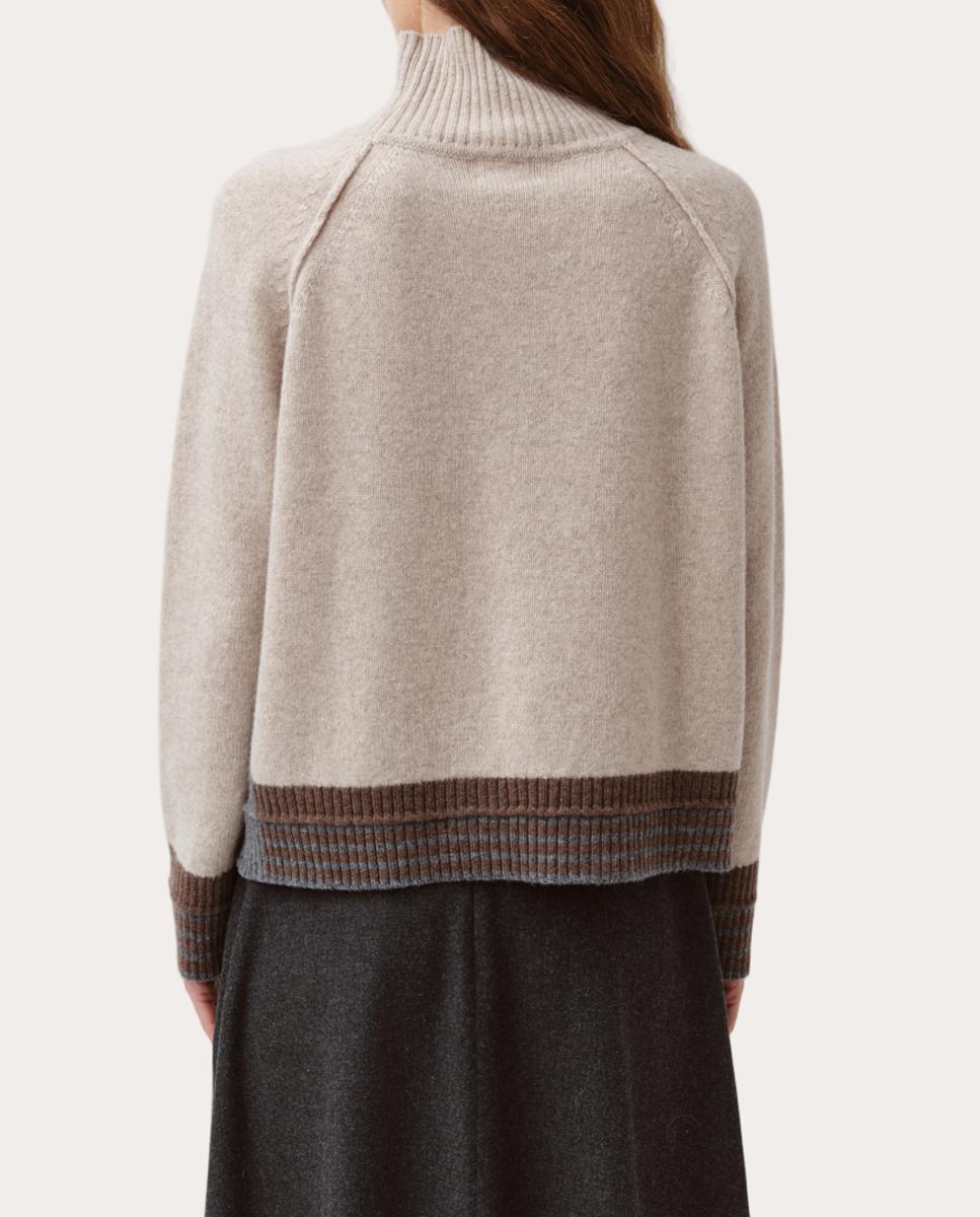 Camisola de Malha Paliamo de Lã Merino Cru-5