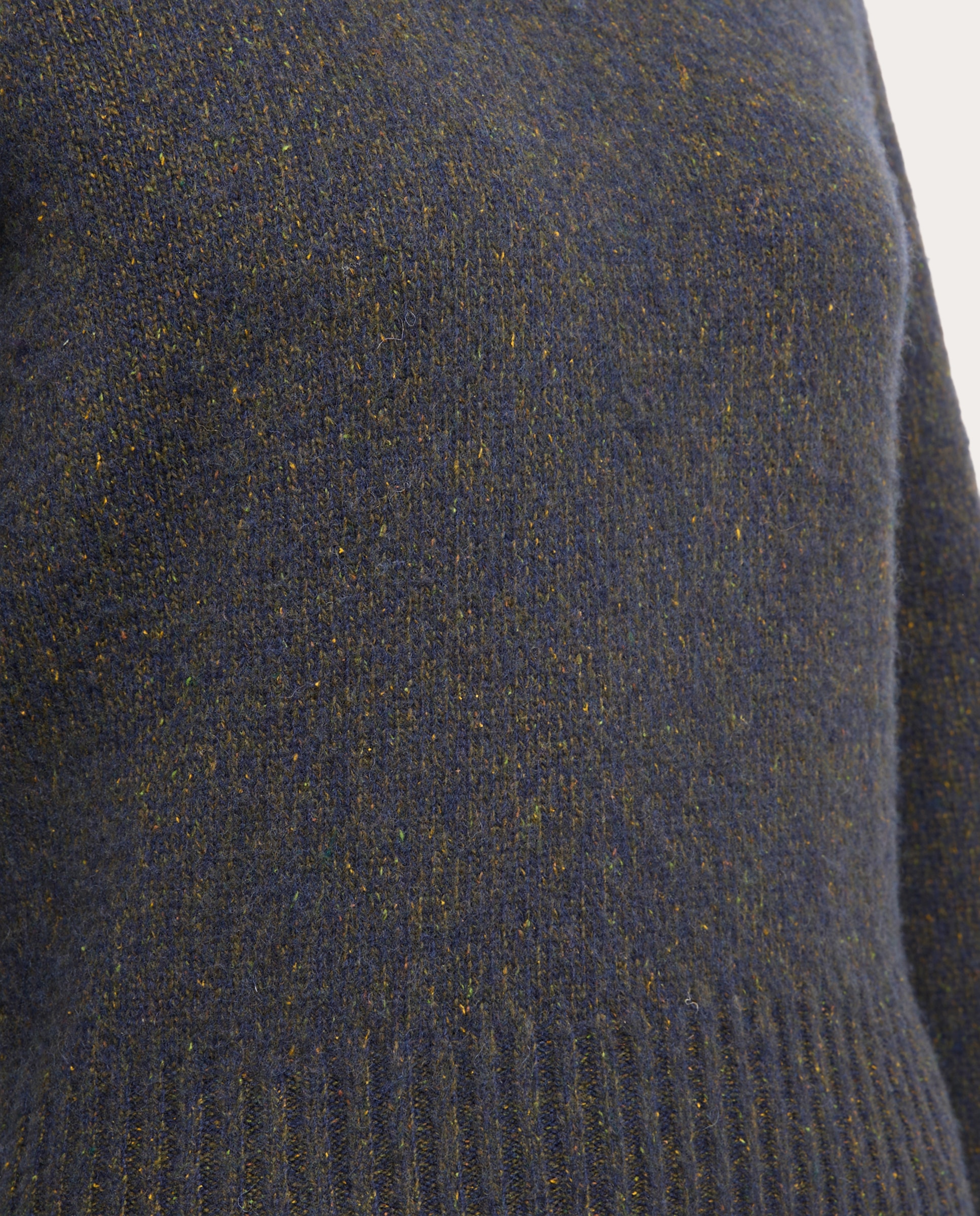 Jersey bicolor de lana Shetland - Azul marino Azul marino-3