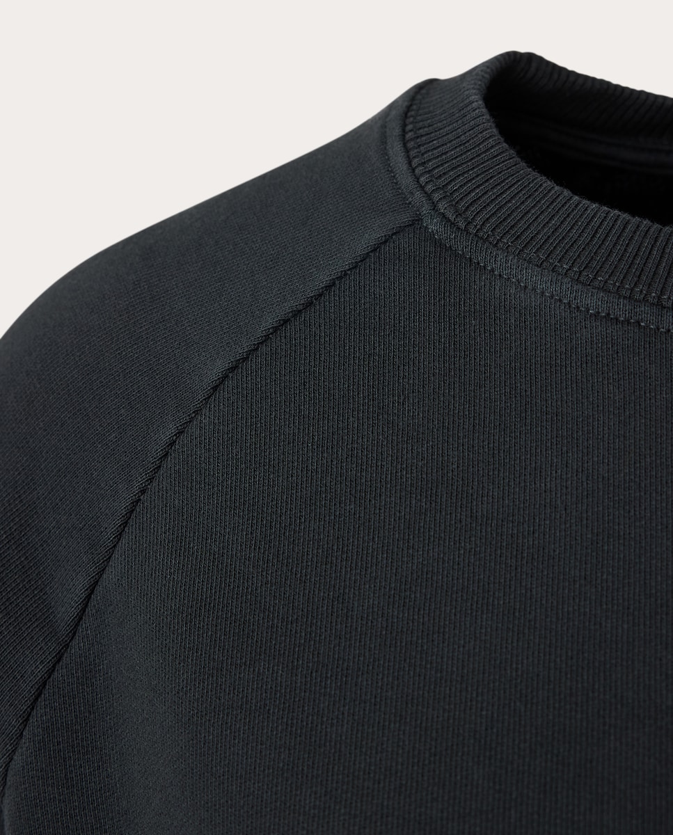 Sudadera de algodón Negro-3