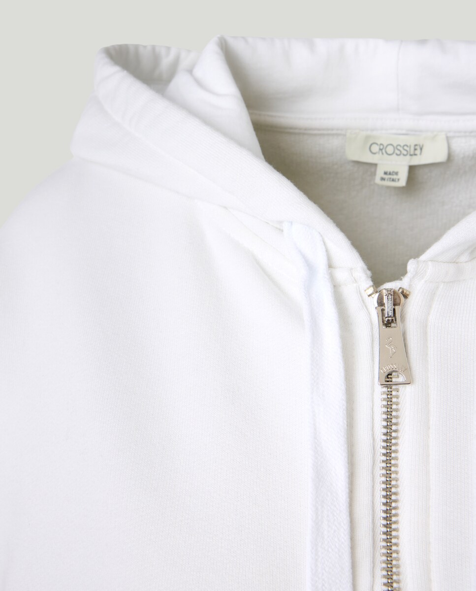 Sudadera de algodón Blanco-3