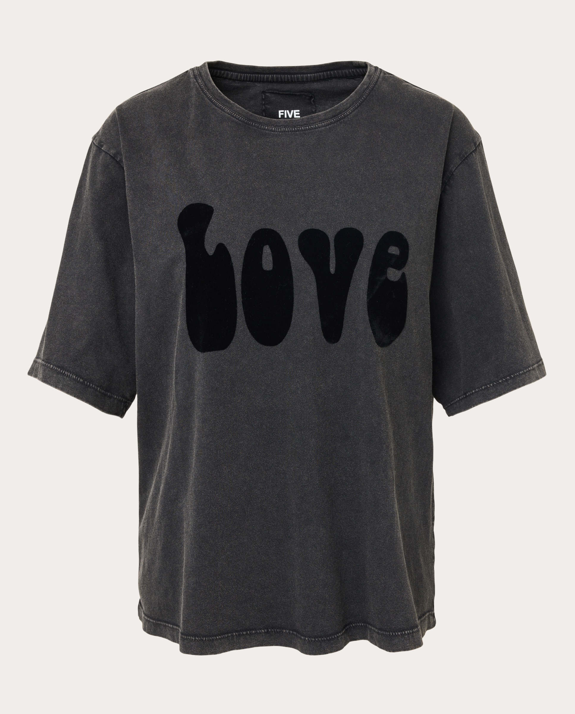 Imagen 1 de Camiseta Love de algodón Gris oscuro