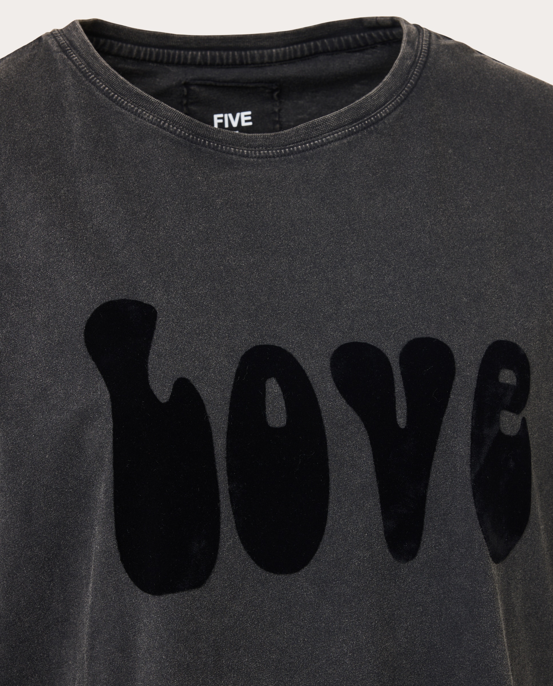 Imagen 3 de Camiseta Love de algodón - Gris oscuro Gris oscuro