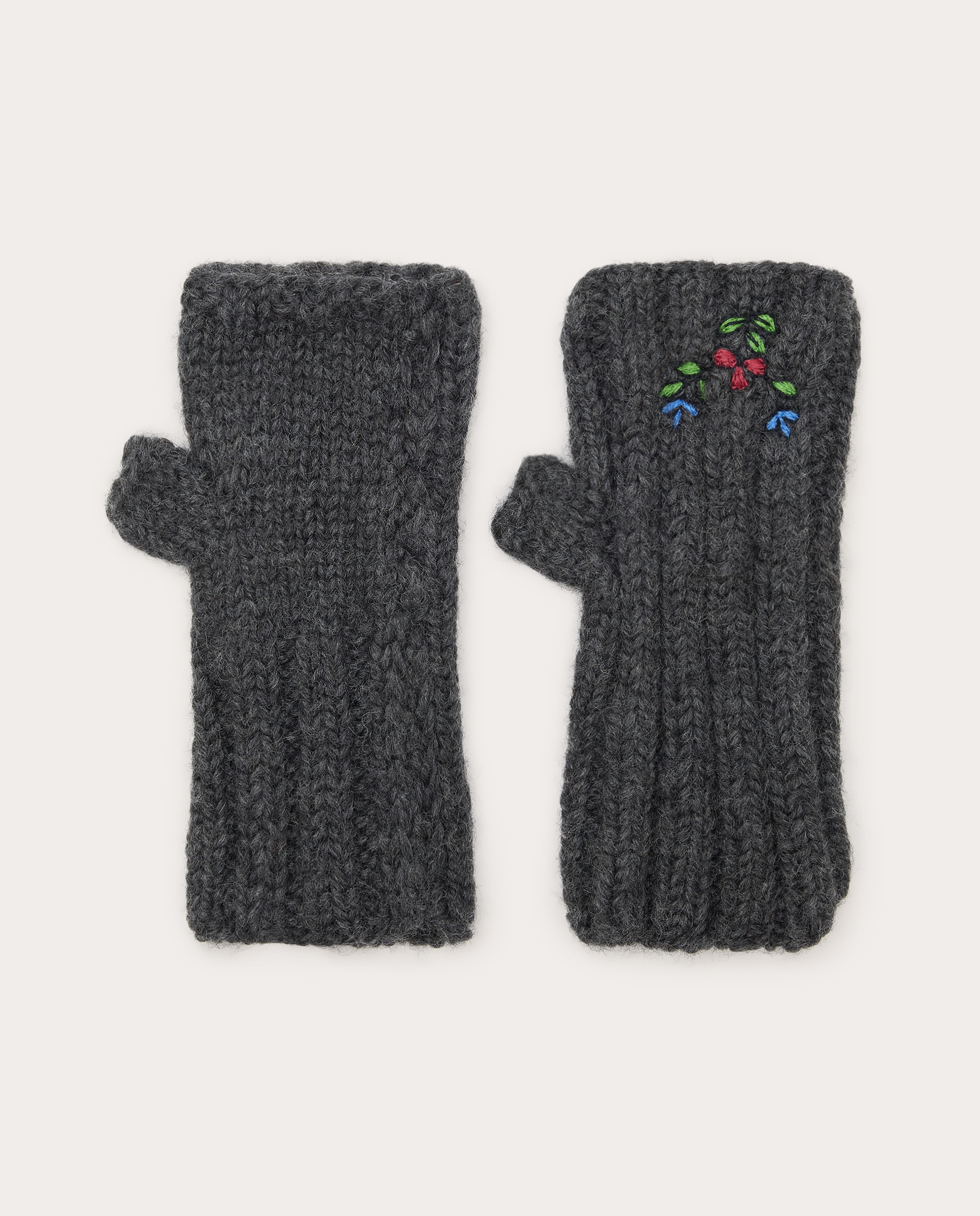 Imagen 0 de Guantes de punto con bordado floral