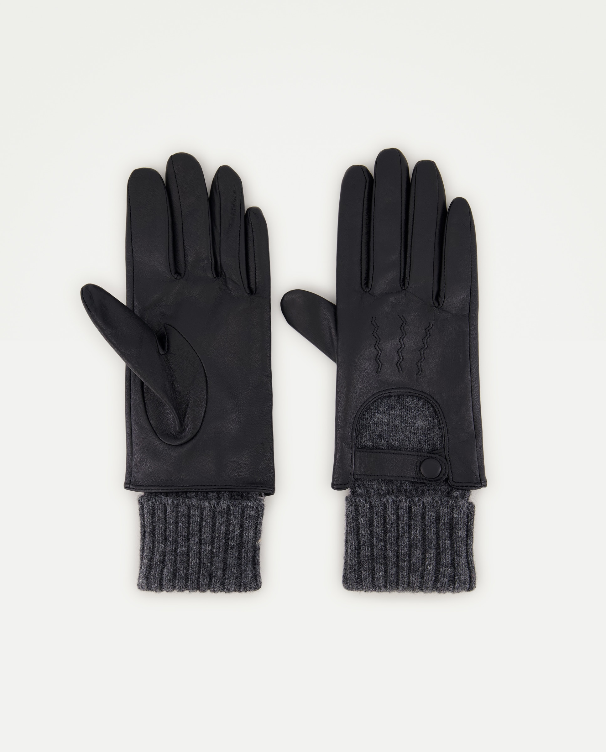 Imagen 0 de Guantes de piel con punto Negro