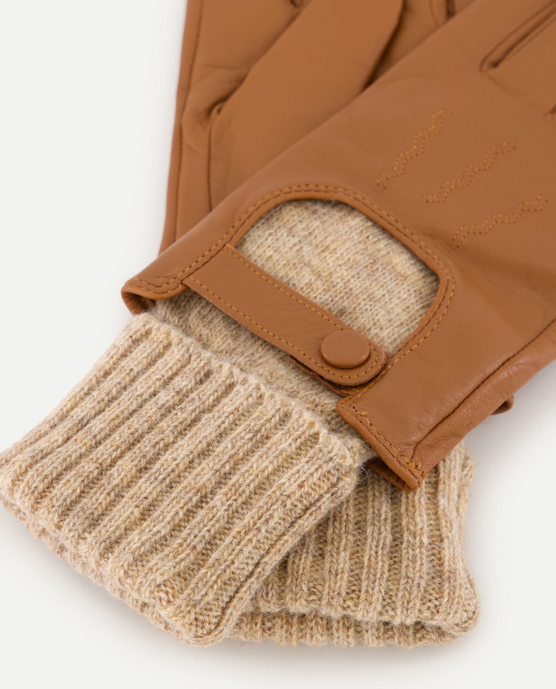 Guantes de piel con punto - Tintoretto - 730 Camel 730 Camel-2