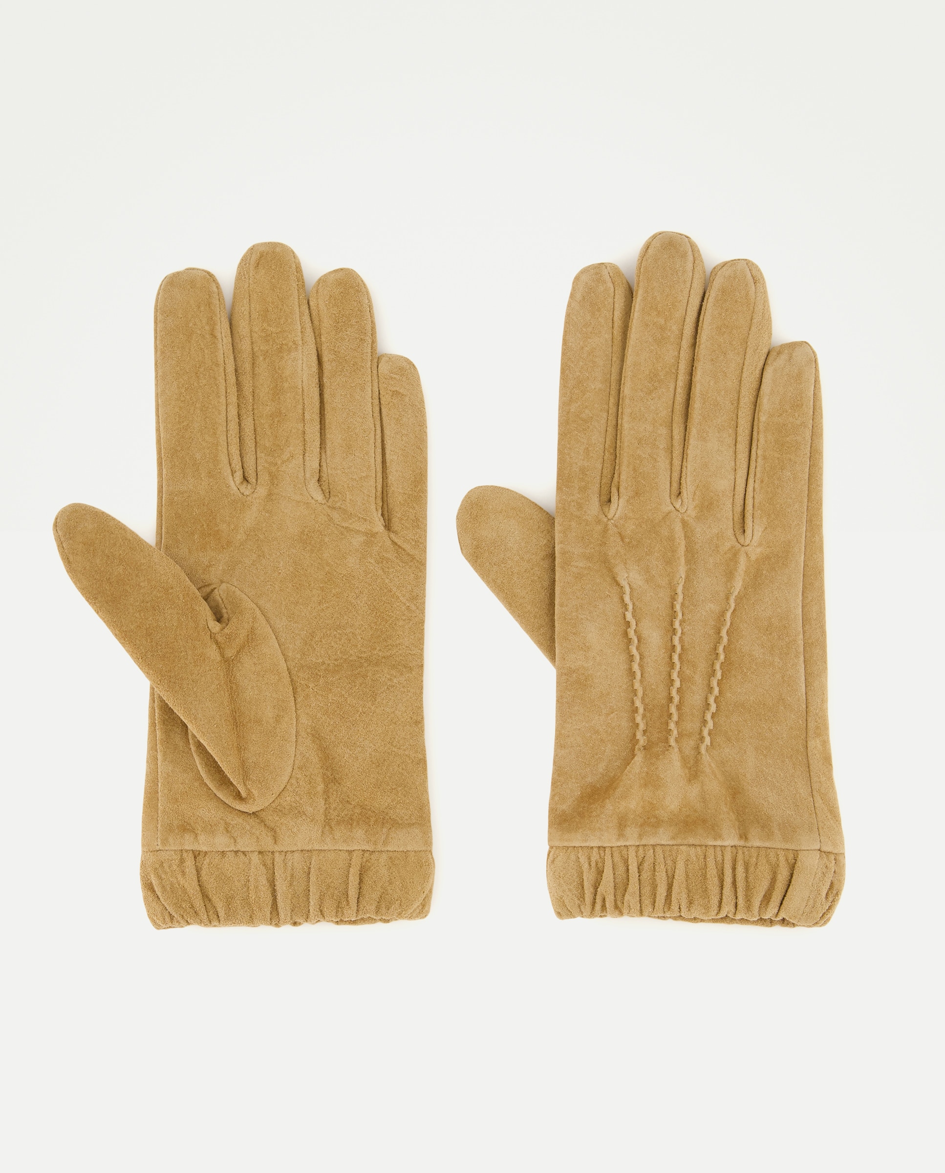Guantes de piel con detalle fruncido - Tintoretto - 730 Camel 730 Camel-1