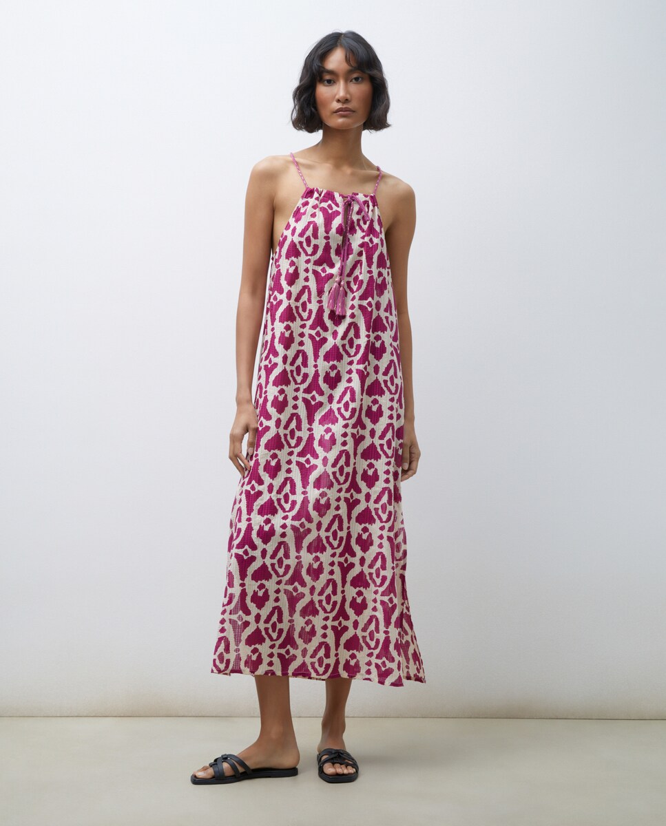 Vestido de Praia com Animal Print Buganvília-2