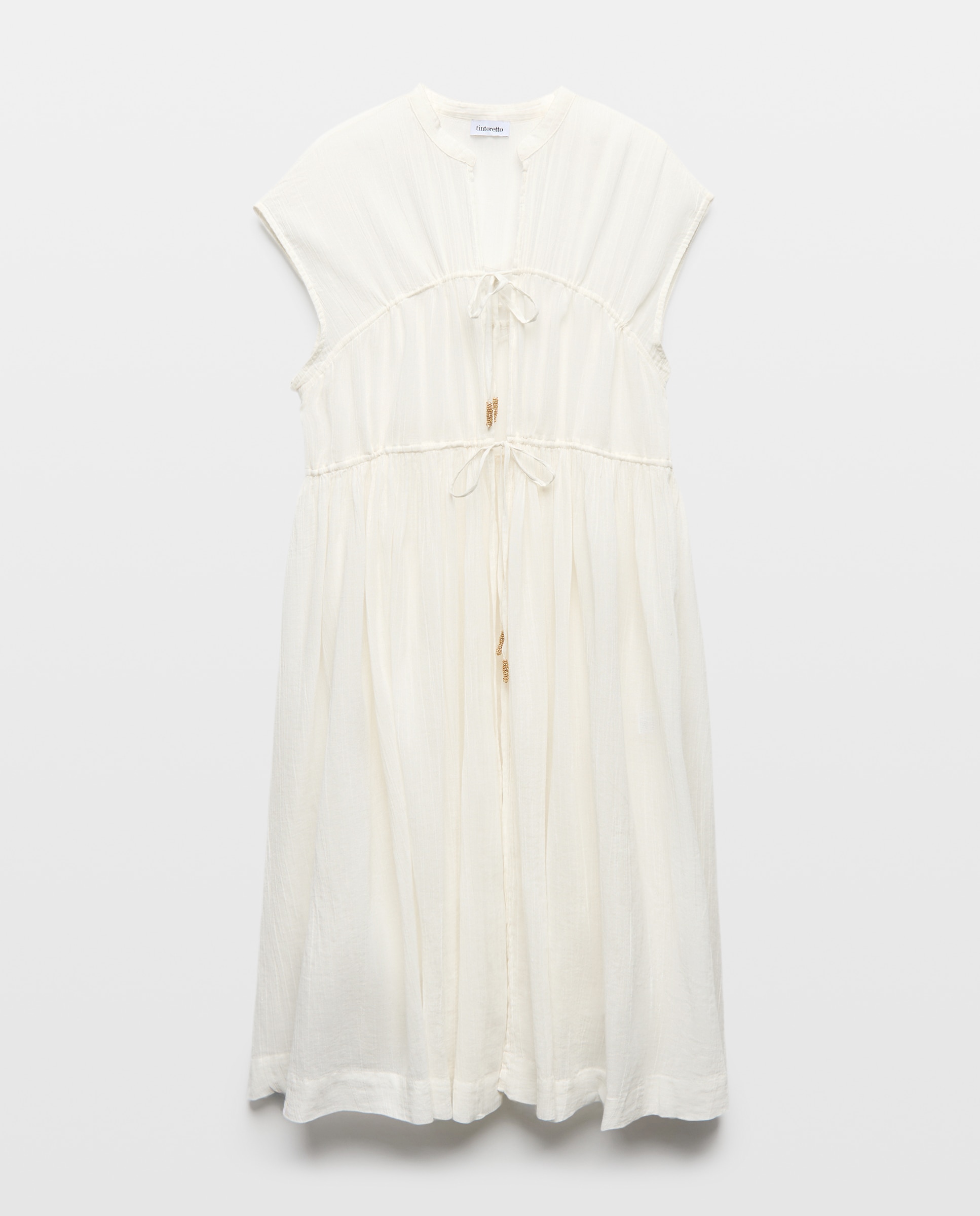 Kaftan Aberto com Laços 120 Cru-2