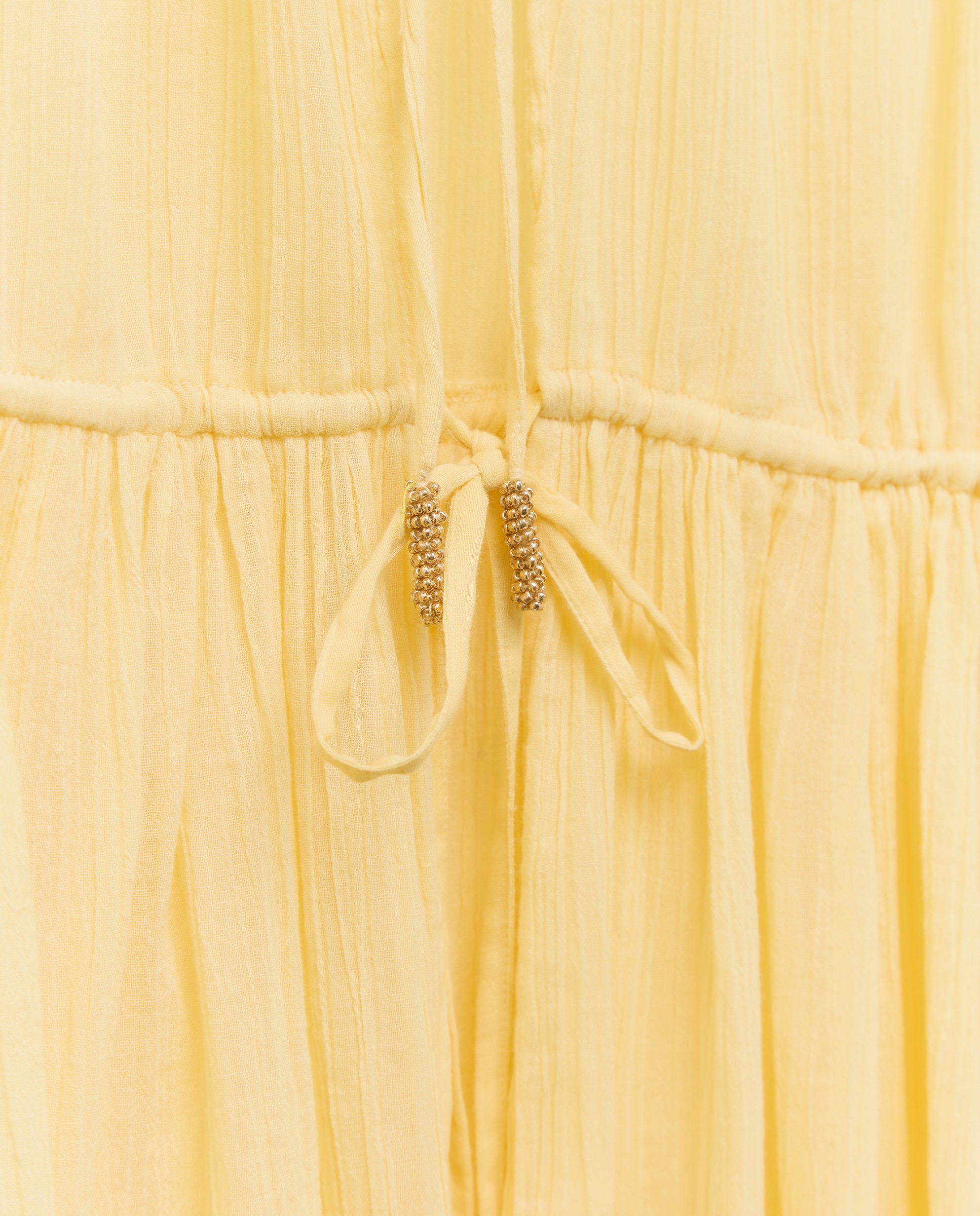 Kaftan Aberto com Laços 300 Amarelo-5