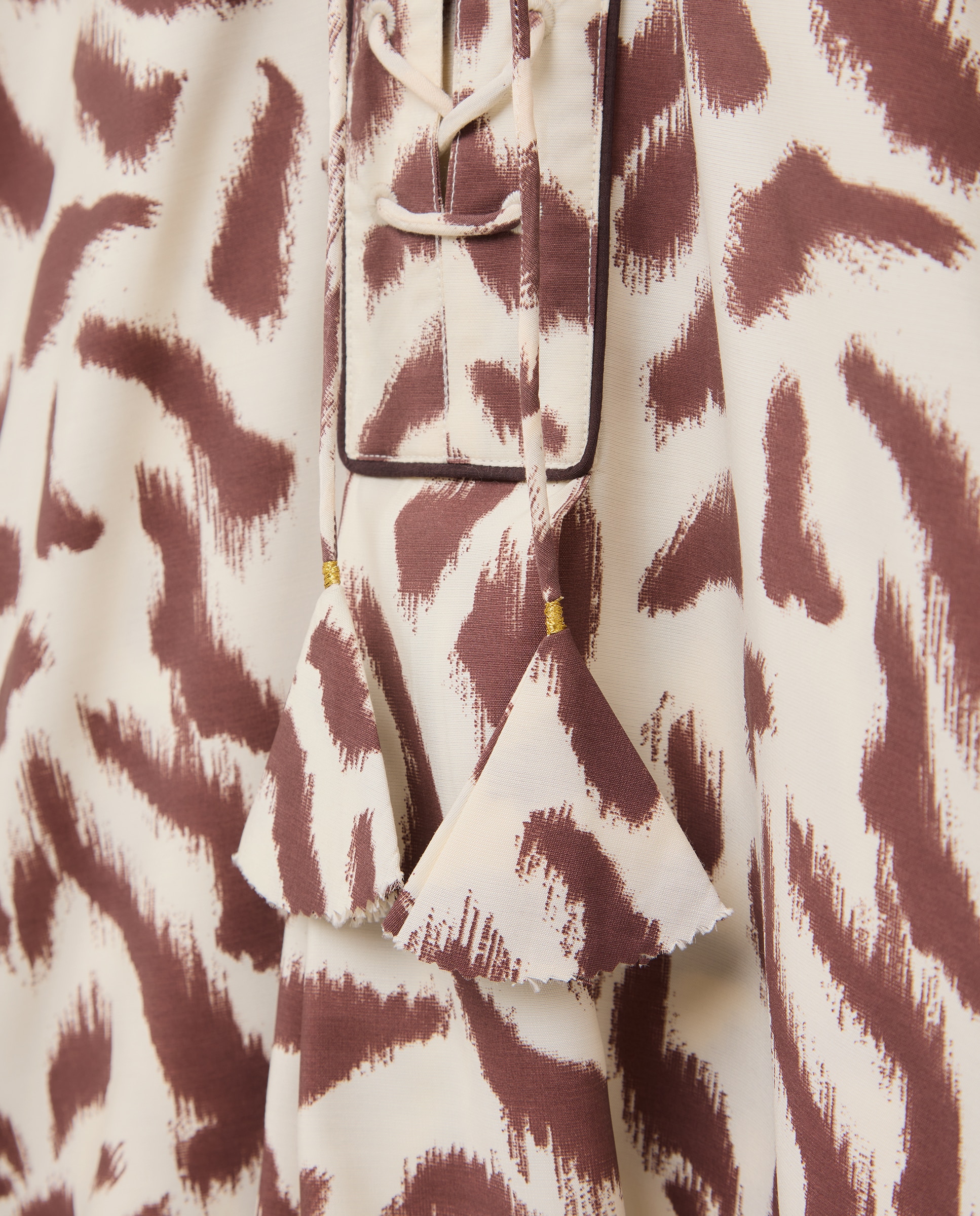 Kaftan Largo com Animal Print Castanho-2