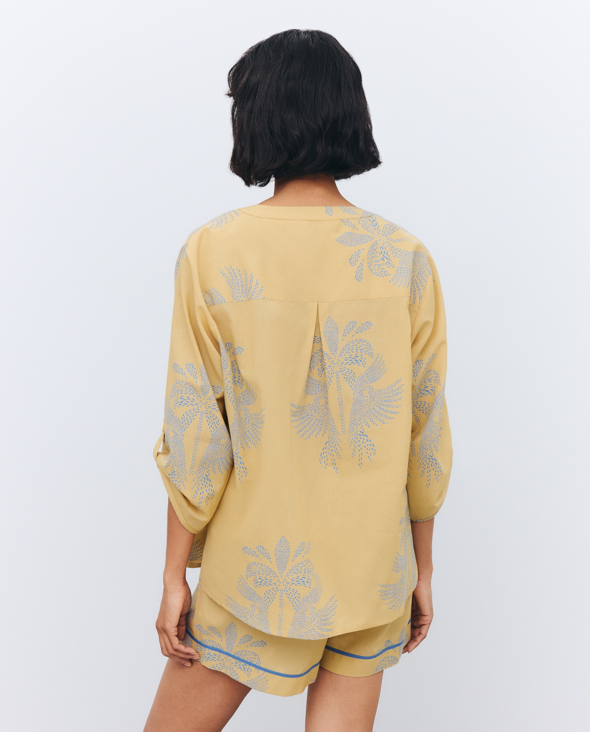 Conjunto de Camisa e Calções com Estampado Bicolor 371 Óleo-3