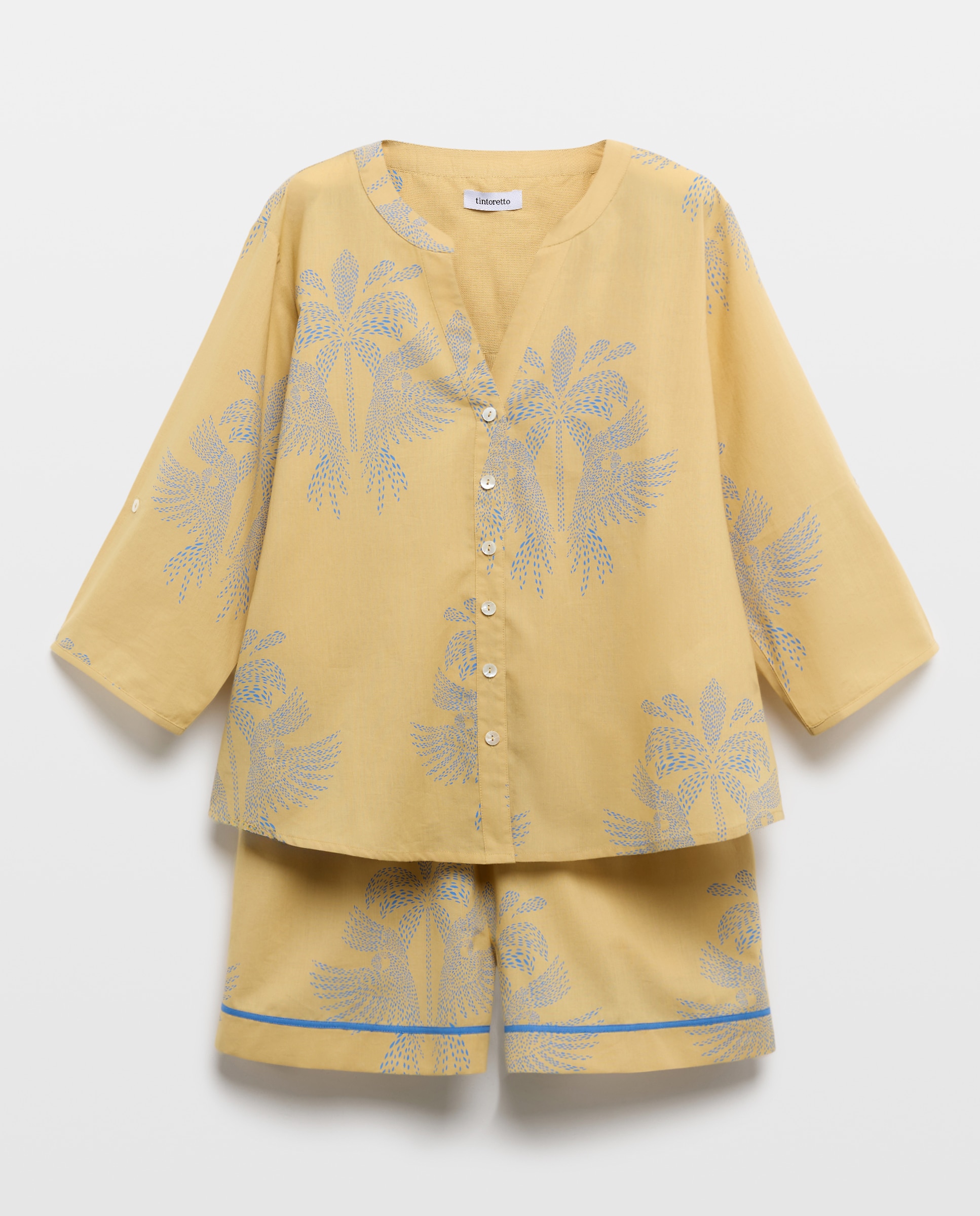 Imagem 0 de Conjunto de Camisa e Calções com Estampado Bicolor