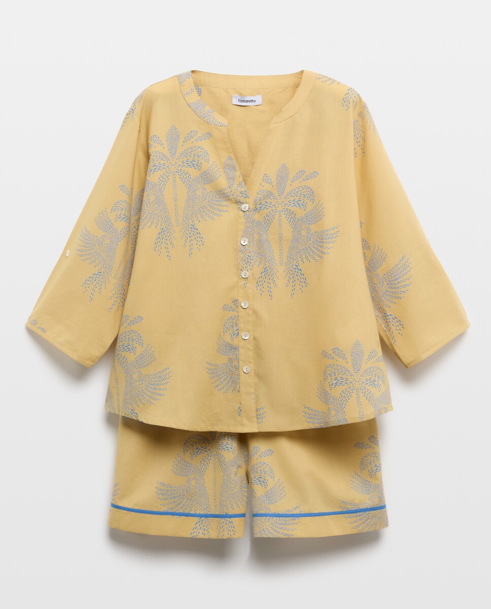Imagem 0 de Conjunto de Camisa e Calções com Estampado Bicolor