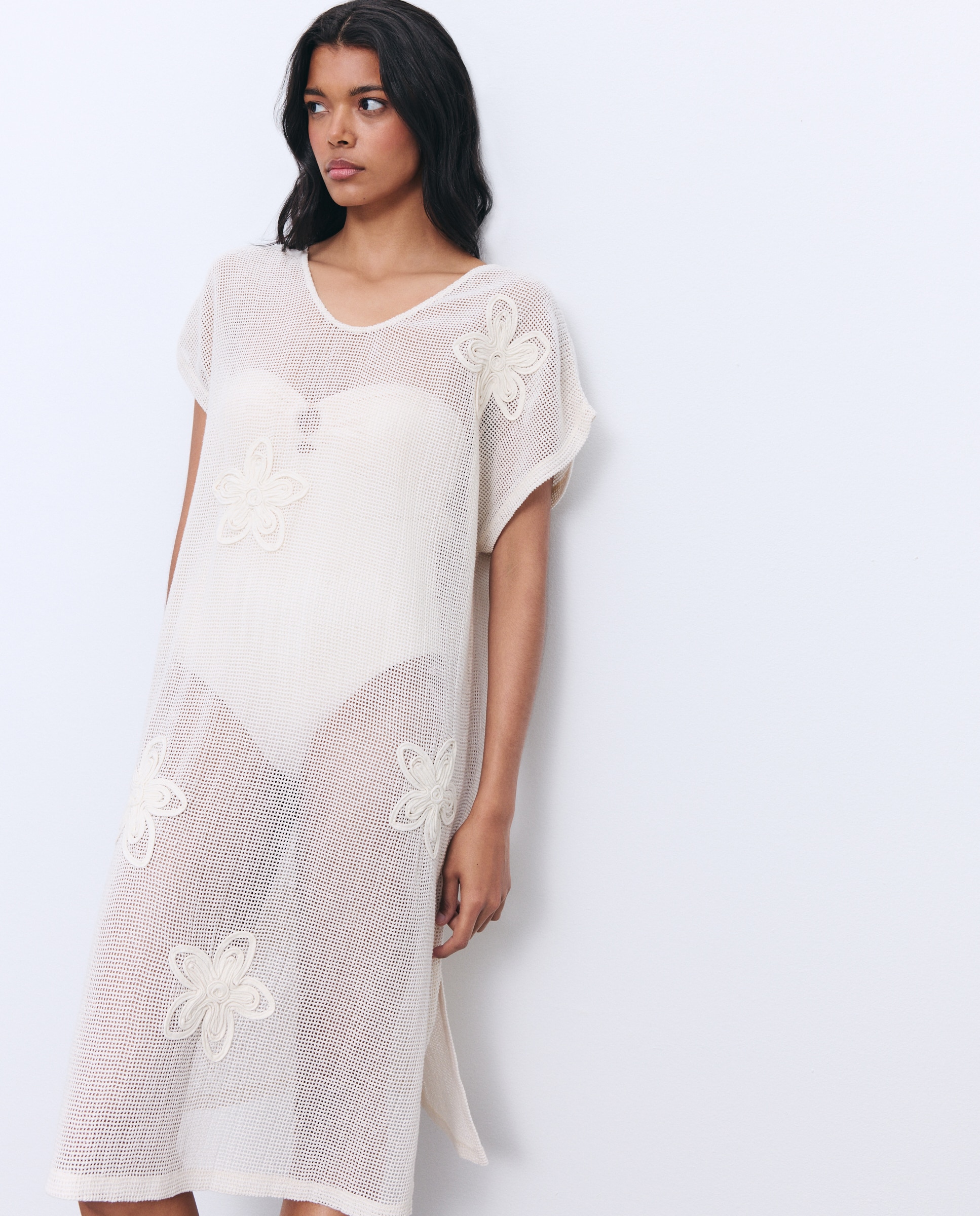 Imagem 0 de Kaftan de Crochet com Flores