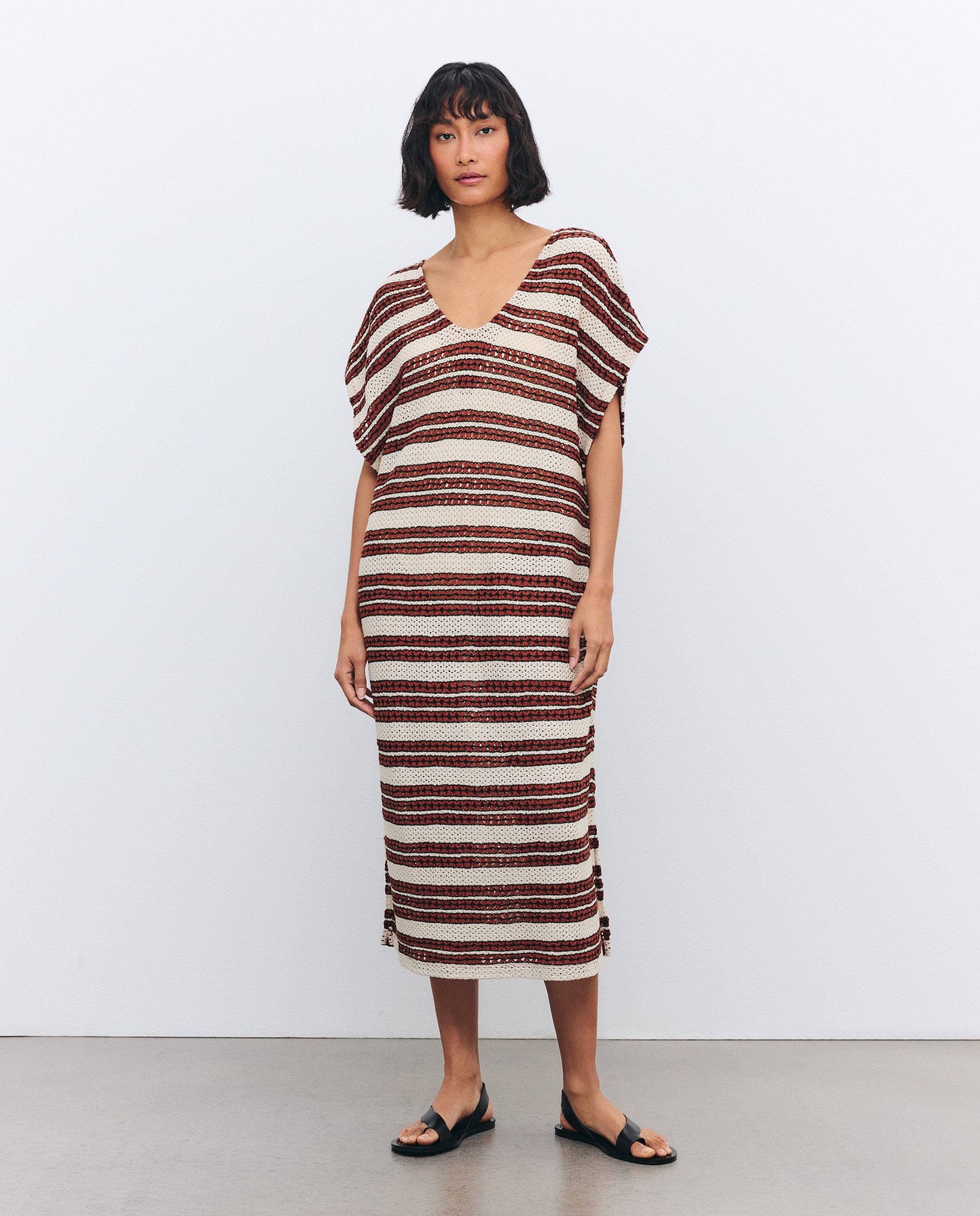 Imagem 0 de Kaftan de Crochet com Risca Vertical