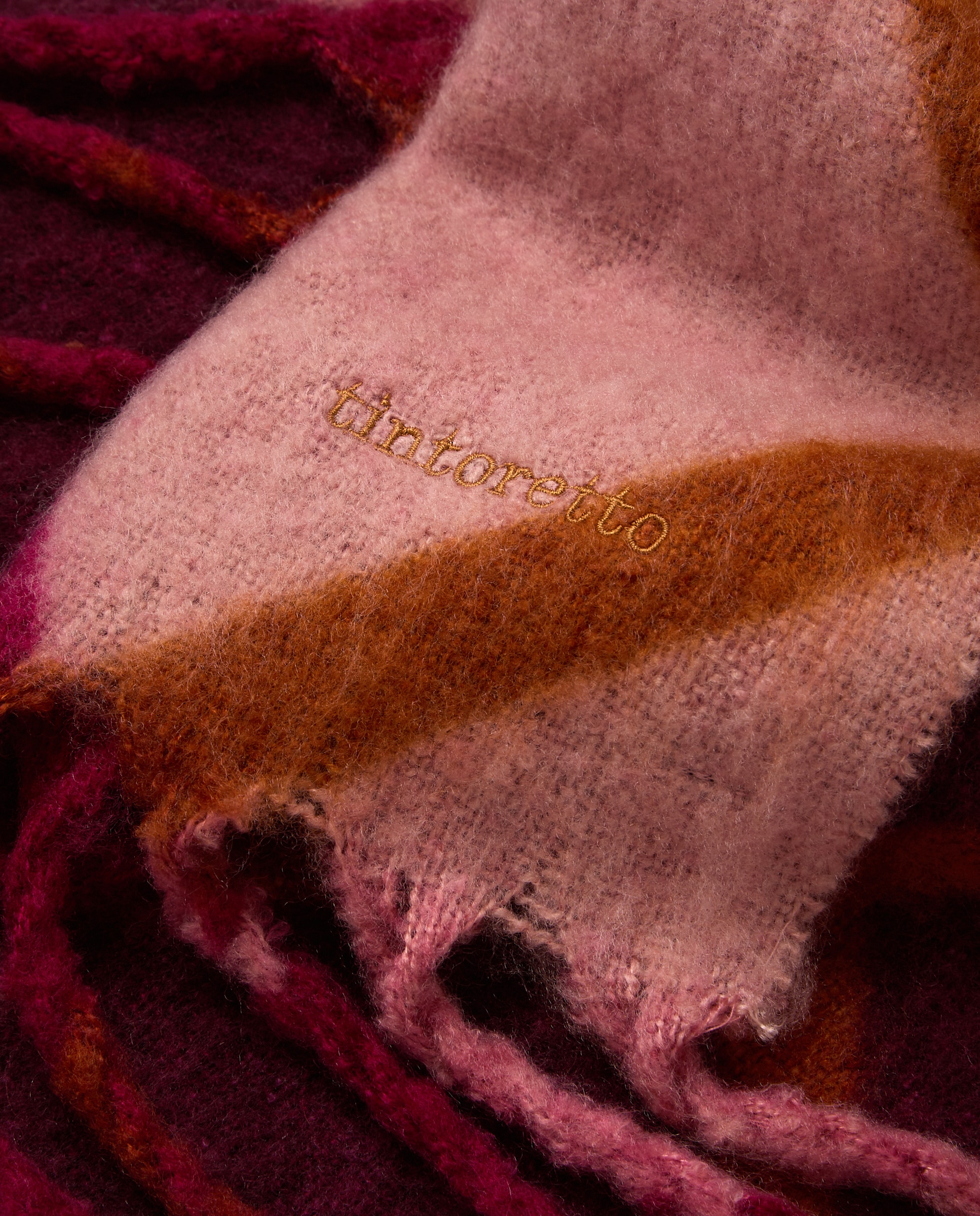 Cachecol com Losangos às Cores Púrpura-3