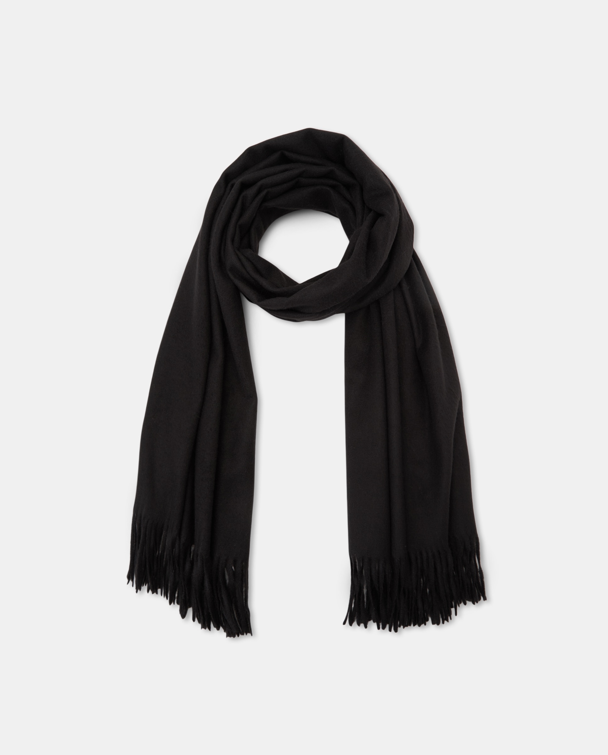 Cachecol Liso - Melange Preto-2