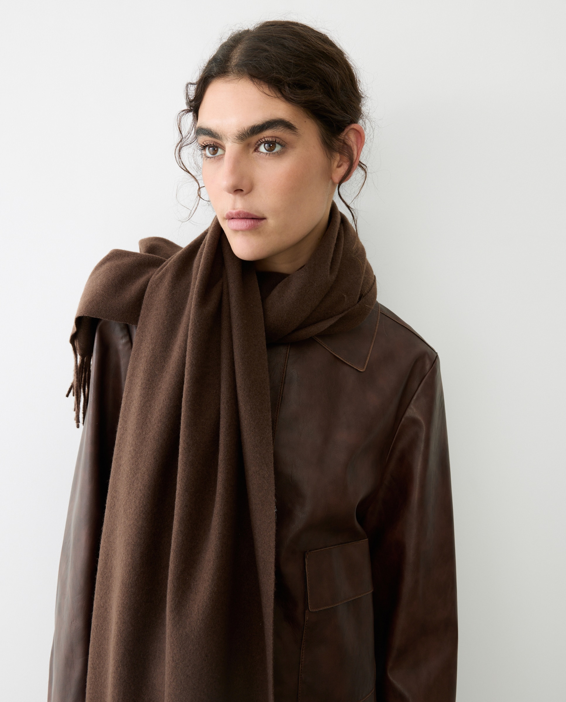 Imagen 4 de Bufanda Lisa Melange - Tintoretto - Chocolate Chocolate