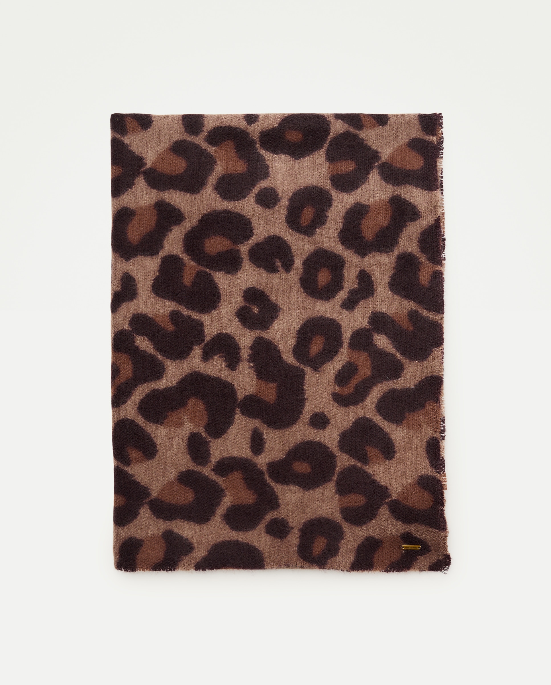 Cachecol com Animal Print Castanho-2