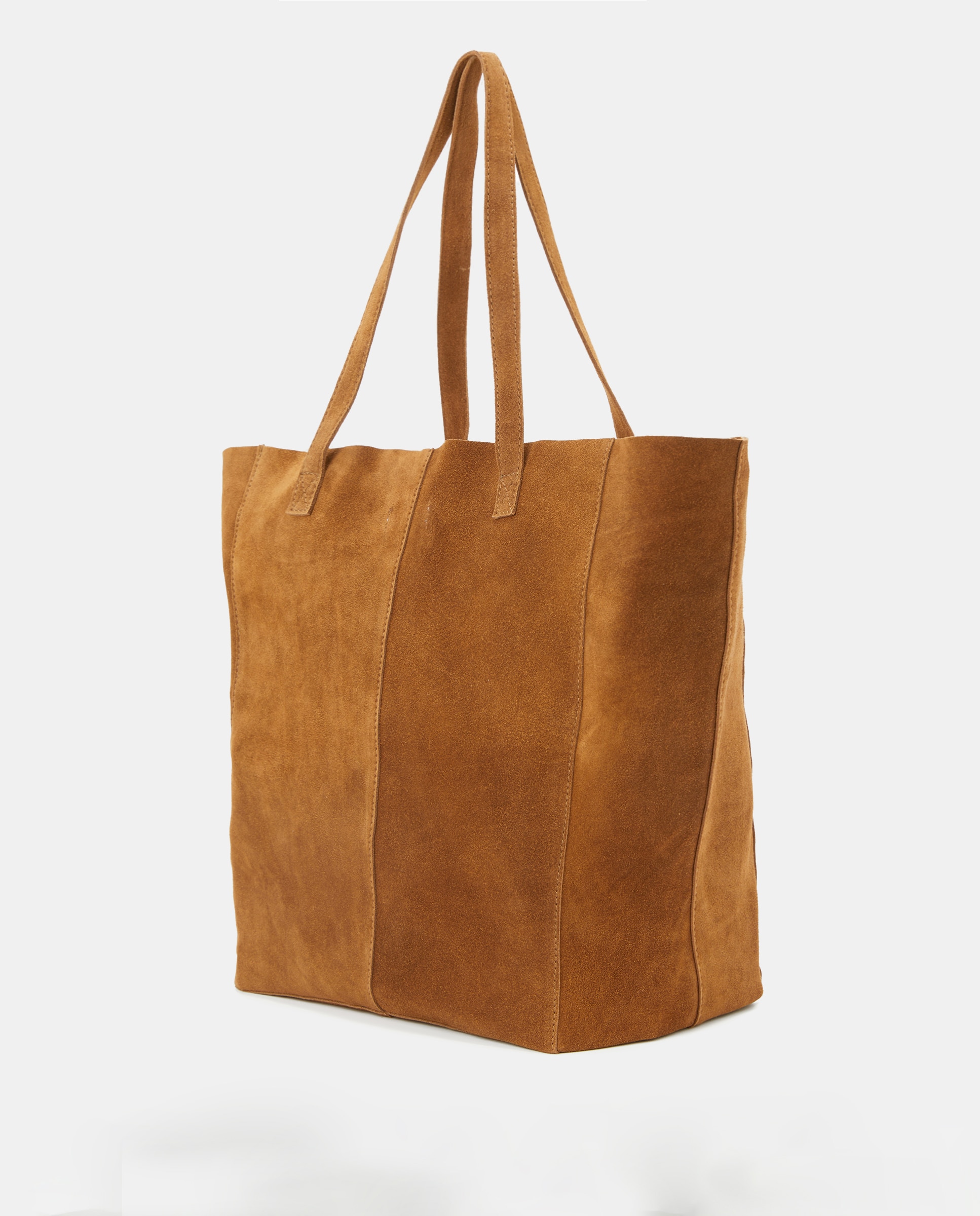 Mala Shopper em Pele Castanho-claro-2