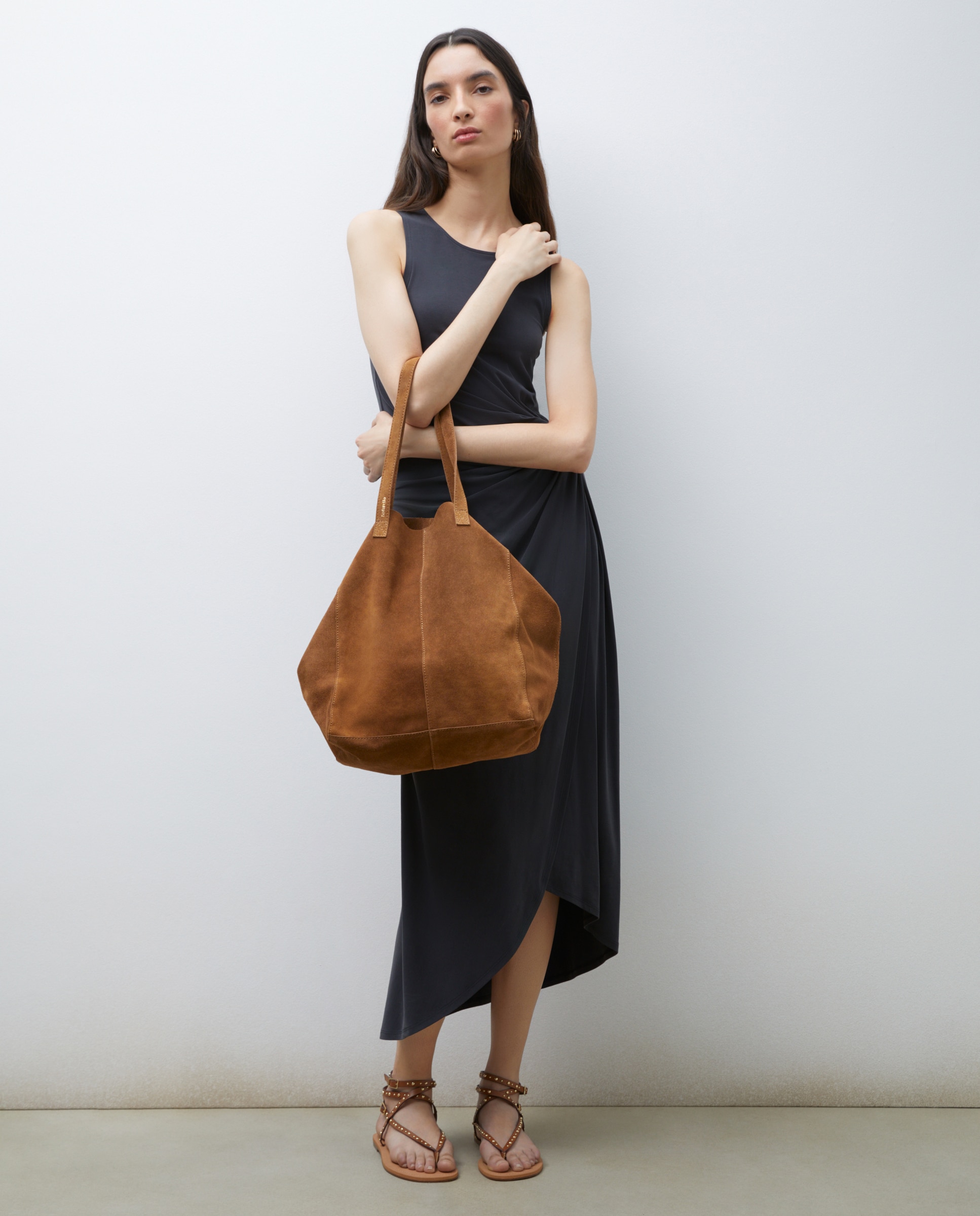 Mala Shopper em Pele Castanho-claro-4