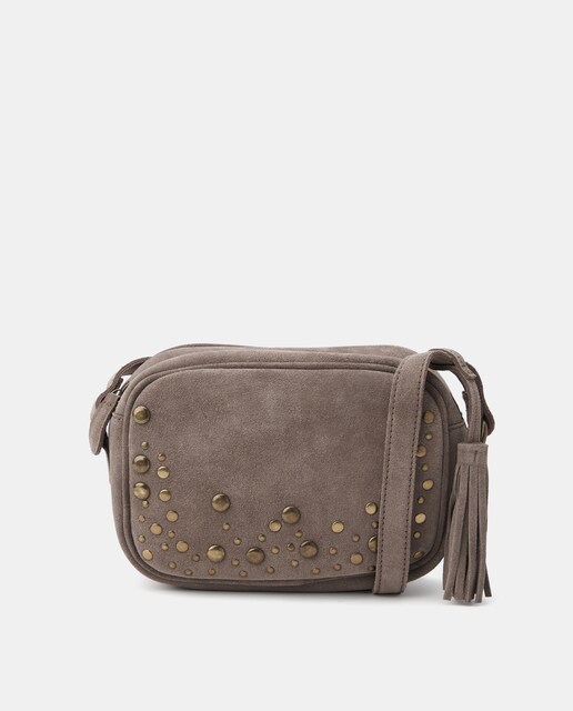 Imagem 0 de Mala a Tiracolo em Pele com Tachas