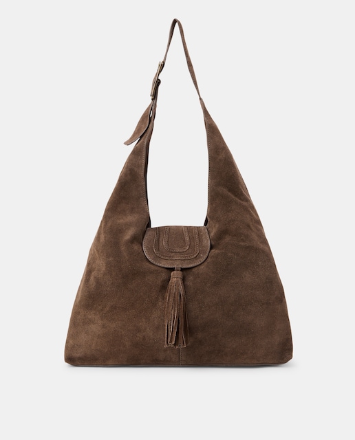 Imagem 0 de Mala de Ombro em Pele com Pompom