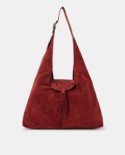 Imagem 0 de Mala de Ombro em Pele com Pompom