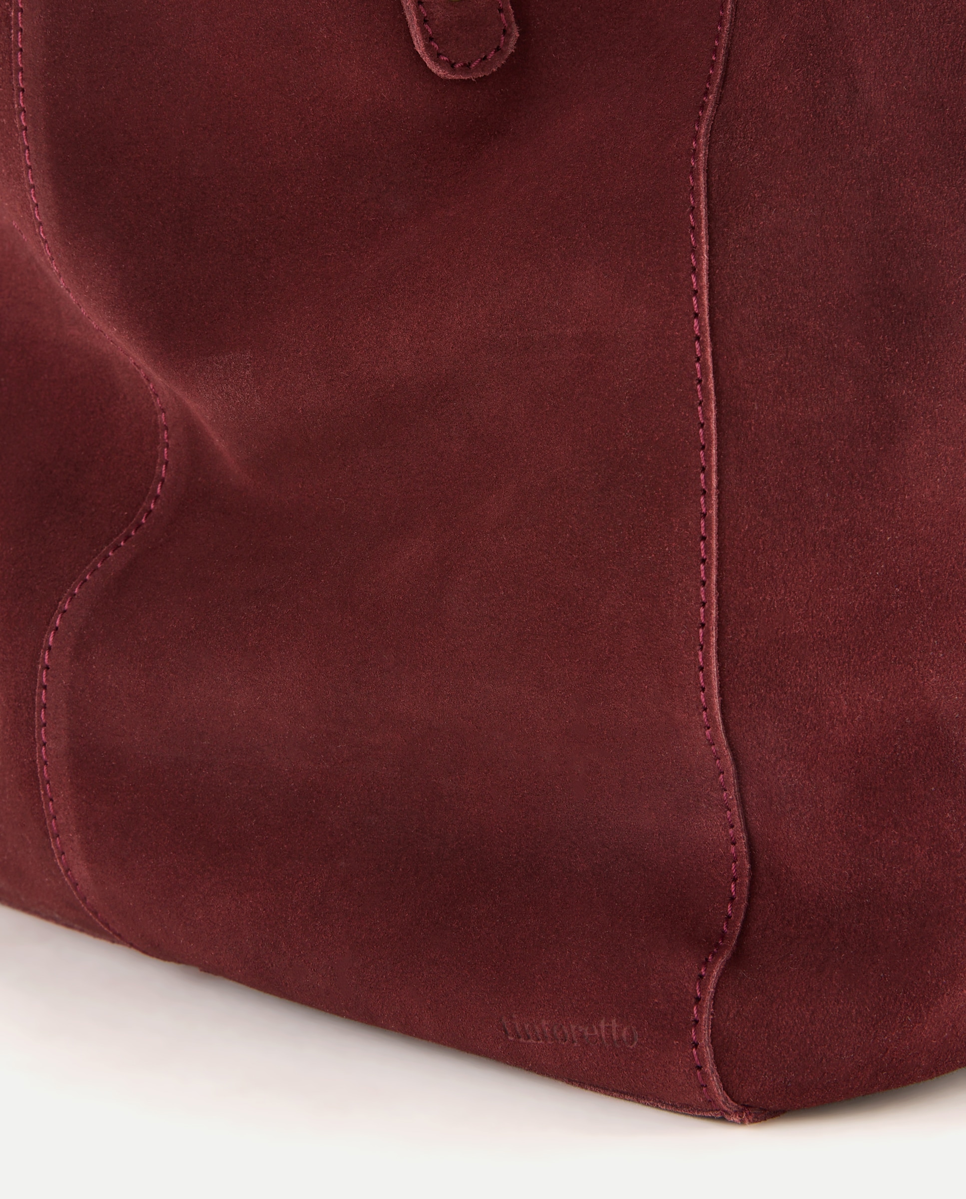 Mala Shopper em Pele com Mini Tachas Bordeaux-4